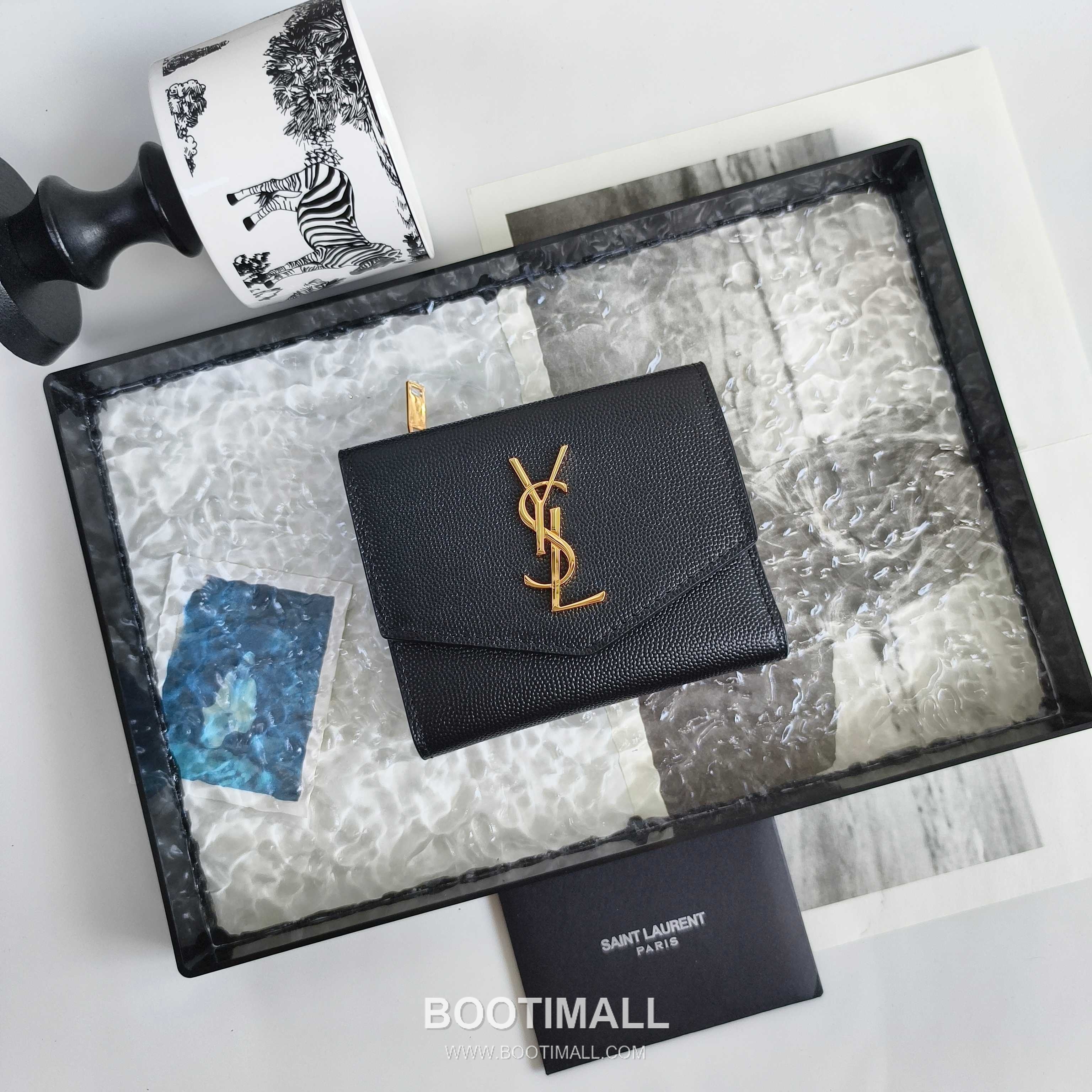 Saint Laurent Cassandre Matelassé Leather Trifold Wallet 582296 생로랑 카산드르 마틀라세 소가죽 트리폴드 지갑 12cm 1