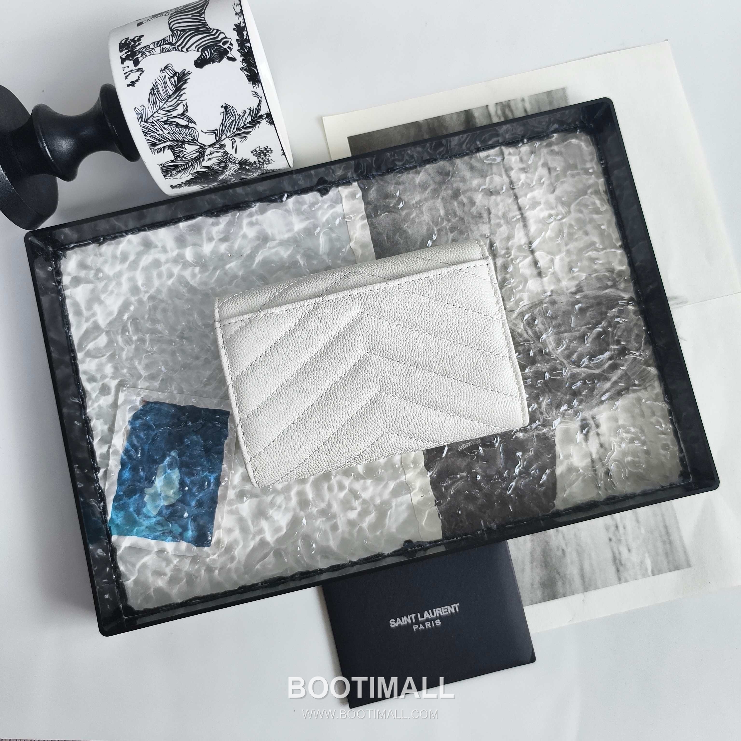 Saint Laurent Cassandre Grain de Poudre Leather Bifold Wallet 414404 생로랑 카산드르 그레인 드 푸드르 송아지가죽 반지갑 13cm 2