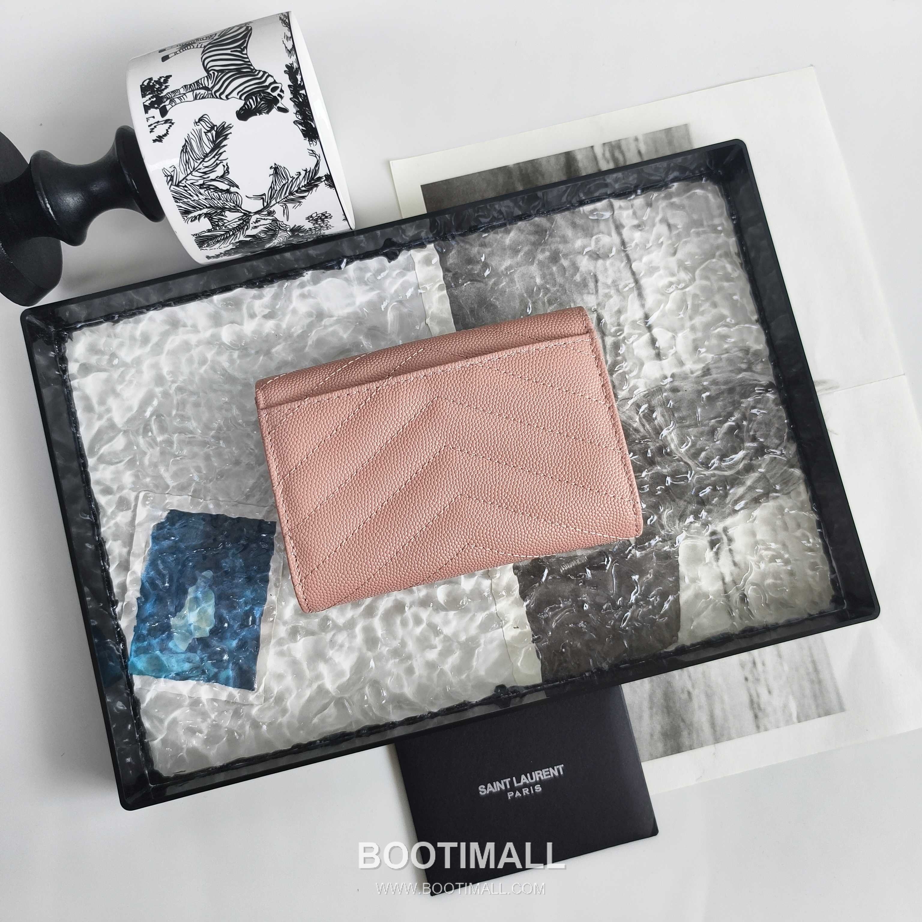 Saint Laurent Cassandre Grain de Poudre Leather Bifold Wallet 414404 생로랑 카산드르 그레인 드 푸드르 송아지가죽 반지갑 13cm 2