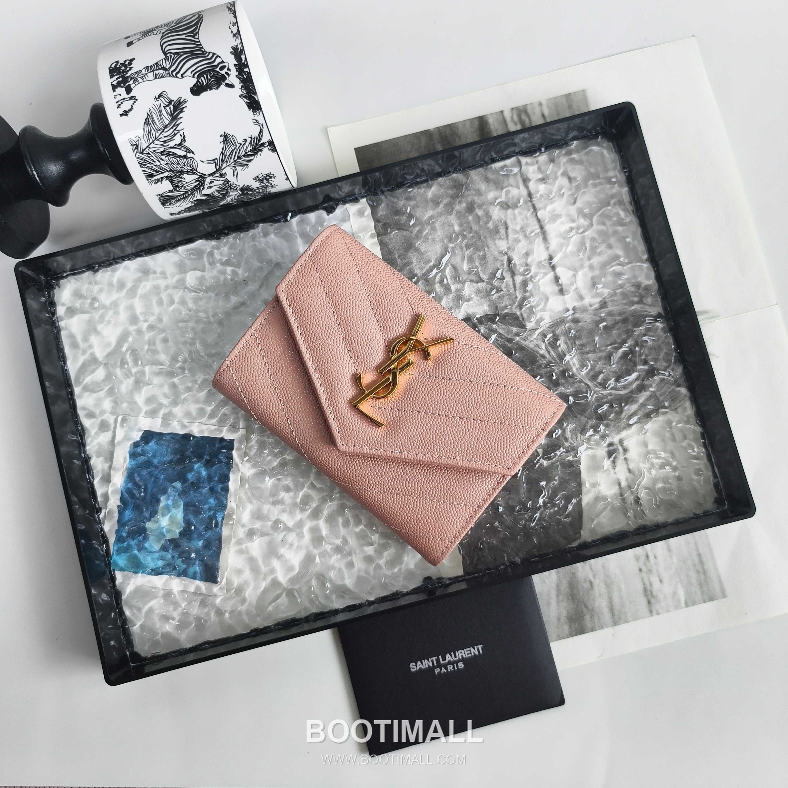 Saint Laurent Cassandre Grain de Poudre Leather Bifold Wallet 414404 생로랑 카산드르 그레인 드 푸드르 송아지가죽 반지갑 13cm 3