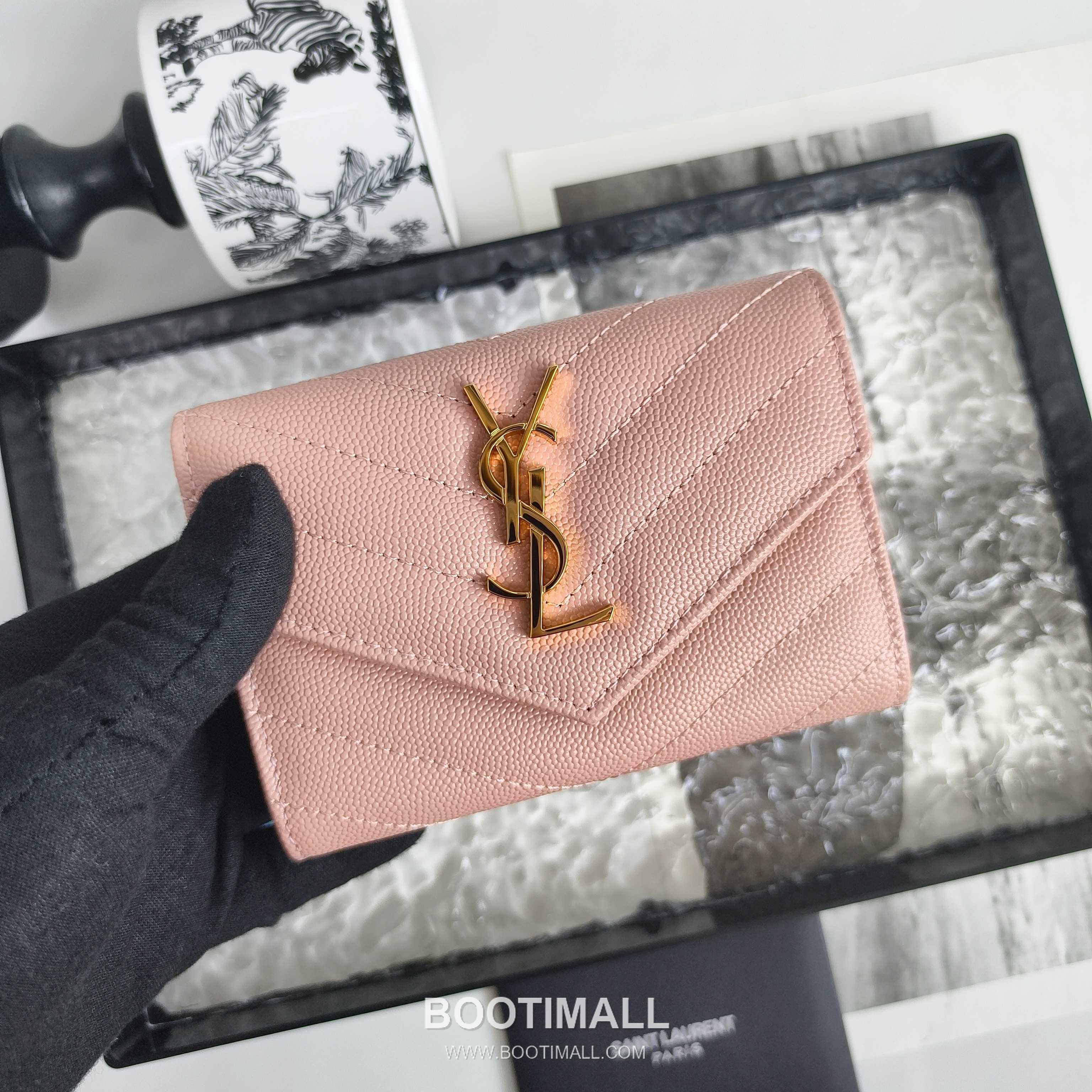 Saint Laurent Cassandre Grain de Poudre Leather Bifold Wallet 414404 생로랑 카산드르 그레인 드 푸드르 송아지가죽 반지갑 13cm 4