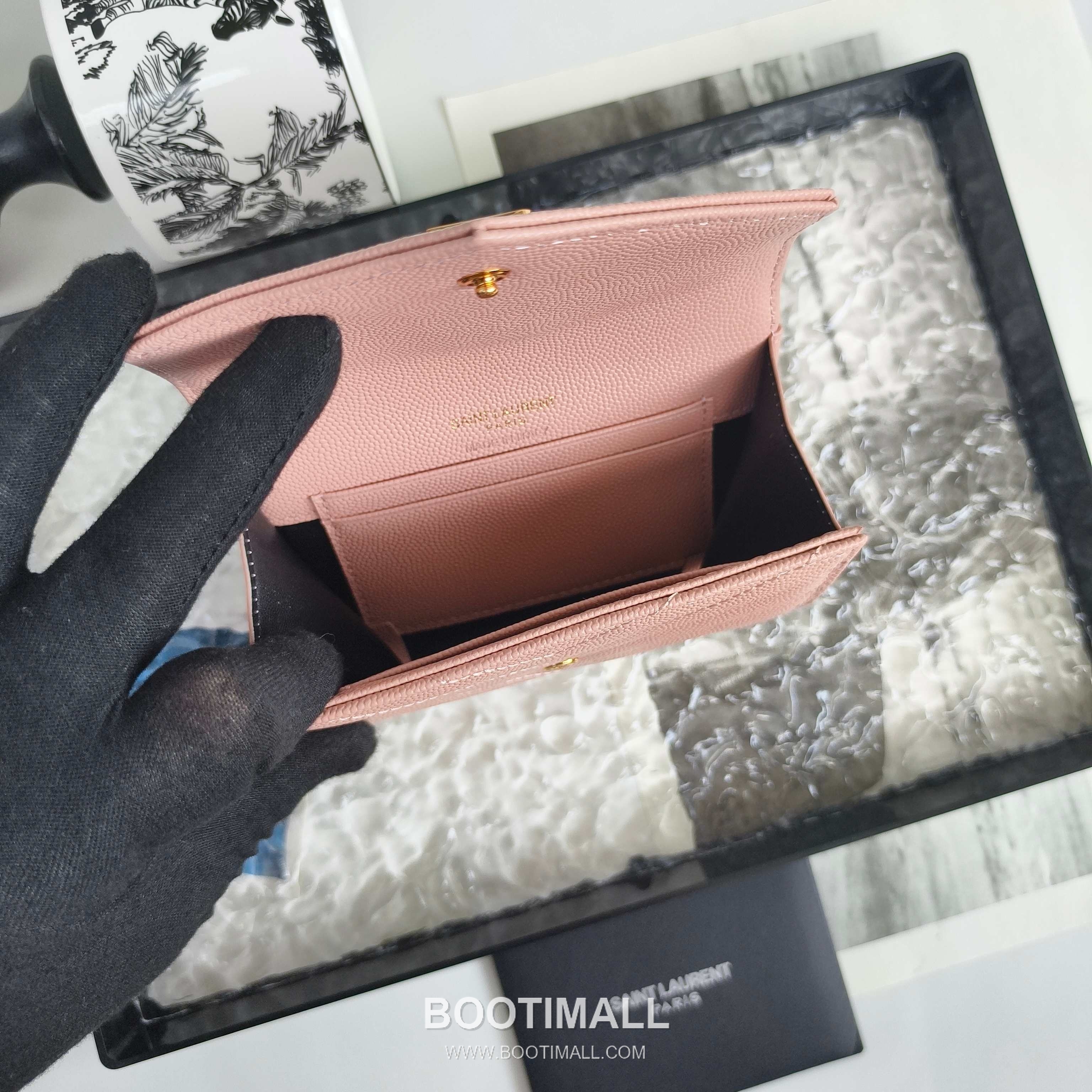 Saint Laurent Cassandre Grain de Poudre Leather Bifold Wallet 414404 생로랑 카산드르 그레인 드 푸드르 송아지가죽 반지갑 13cm 7