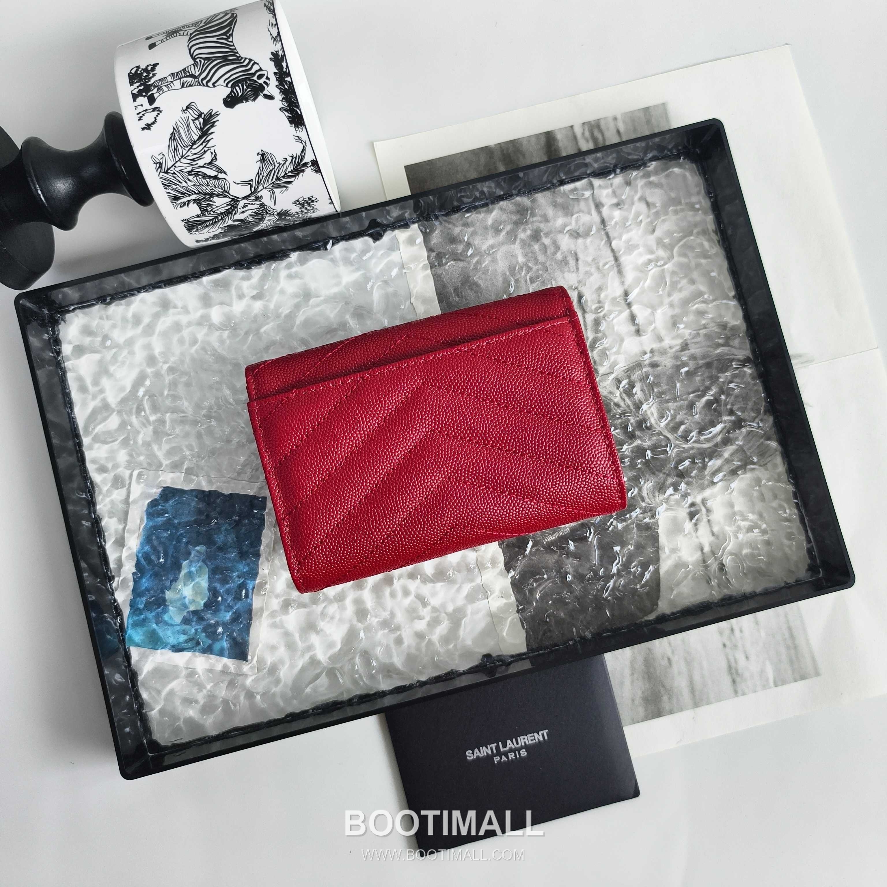 Saint Laurent Cassandre Grain de Poudre Leather Bifold Wallet 414404 생로랑 카산드르 그레인 드 푸드르 송아지가죽 반지갑 13cm 2