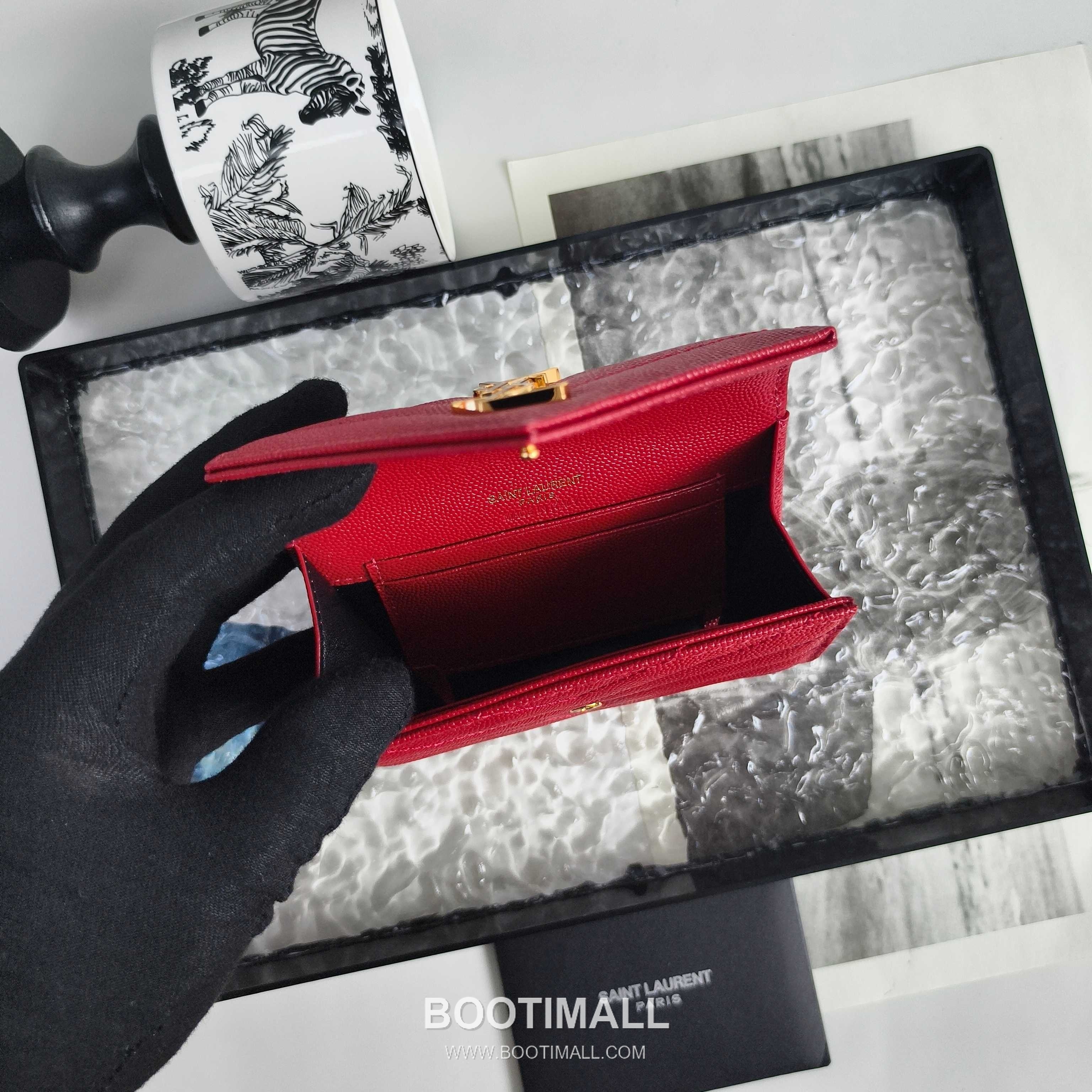 Saint Laurent Cassandre Grain de Poudre Leather Bifold Wallet 414404 생로랑 카산드르 그레인 드 푸드르 송아지가죽 반지갑 13cm 7