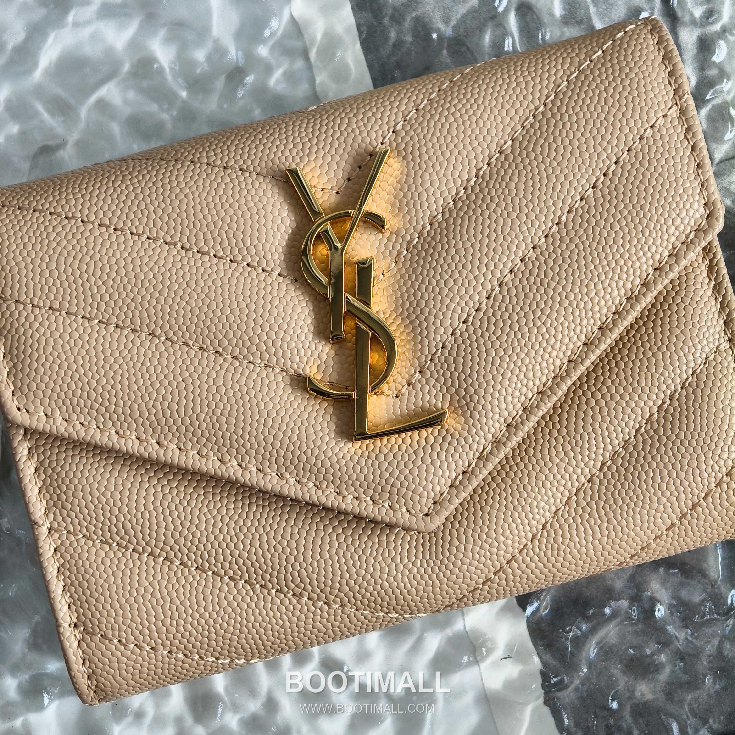 Saint Laurent Cassandre Grain de Poudre Leather Bifold Wallet 414404 생로랑 카산드르 그레인 드 푸드르 송아지가죽 반지갑 13cm 9