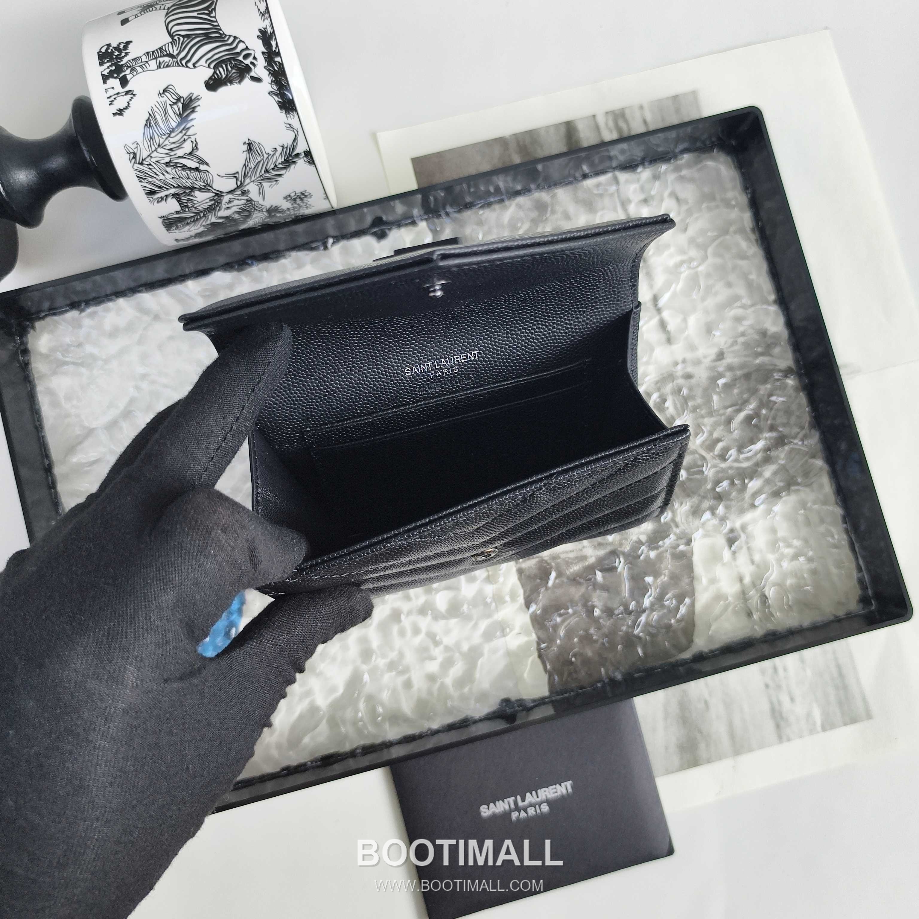 Saint Laurent Cassandre Grain de Poudre Leather Bifold Wallet 414404 생로랑 카산드르 그레인 드 푸드르 송아지가죽 반지갑 13cm 7