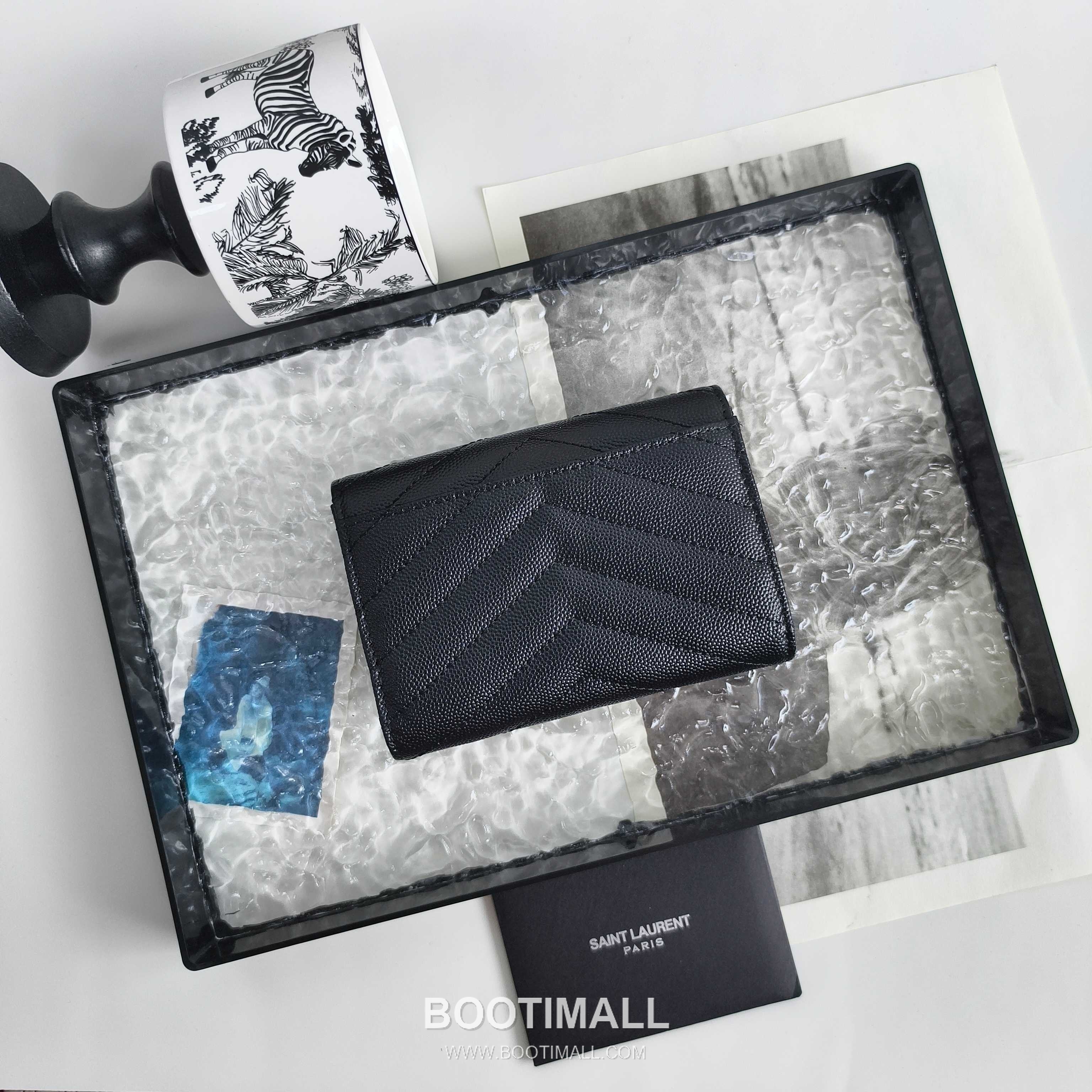 Saint Laurent Cassandre Grain de Poudre Leather Bifold Wallet 414404 생로랑 카산드르 그레인 드 푸드르 송아지가죽 반지갑 13cm 2