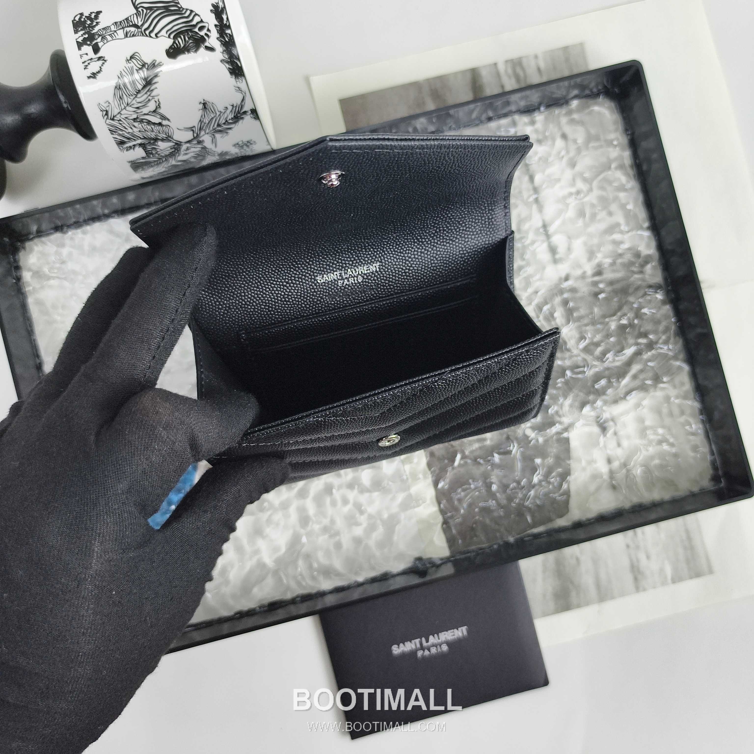 Saint Laurent Cassandre Grain de Poudre Leather Bifold Wallet 414404 생로랑 카산드르 그레인 드 푸드르 송아지가죽 반지갑 13cm 7