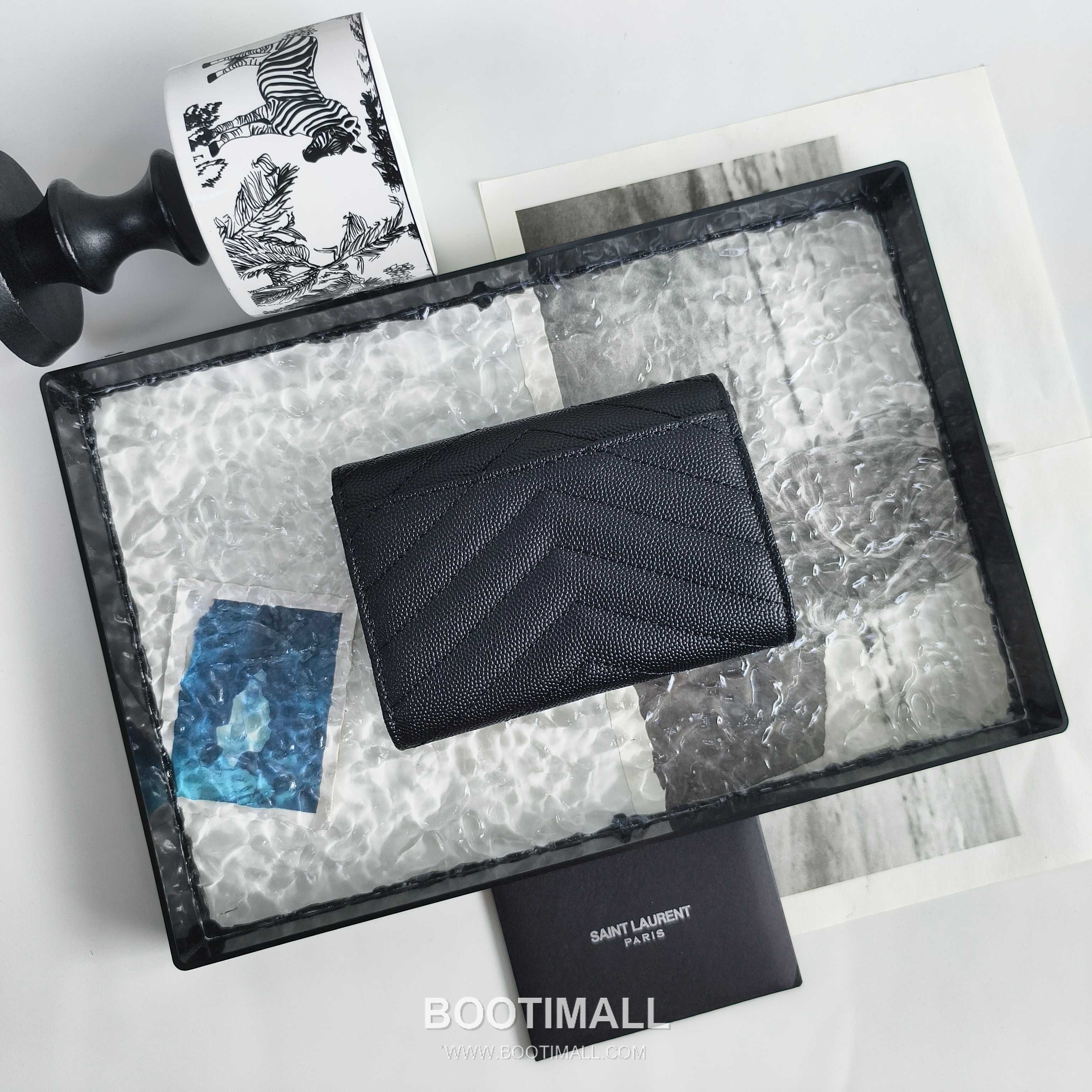 Saint Laurent Cassandre Grain de Poudre Leather Bifold Wallet 414404 생로랑 카산드르 그레인 드 푸드르 송아지가죽 반지갑 13cm 2