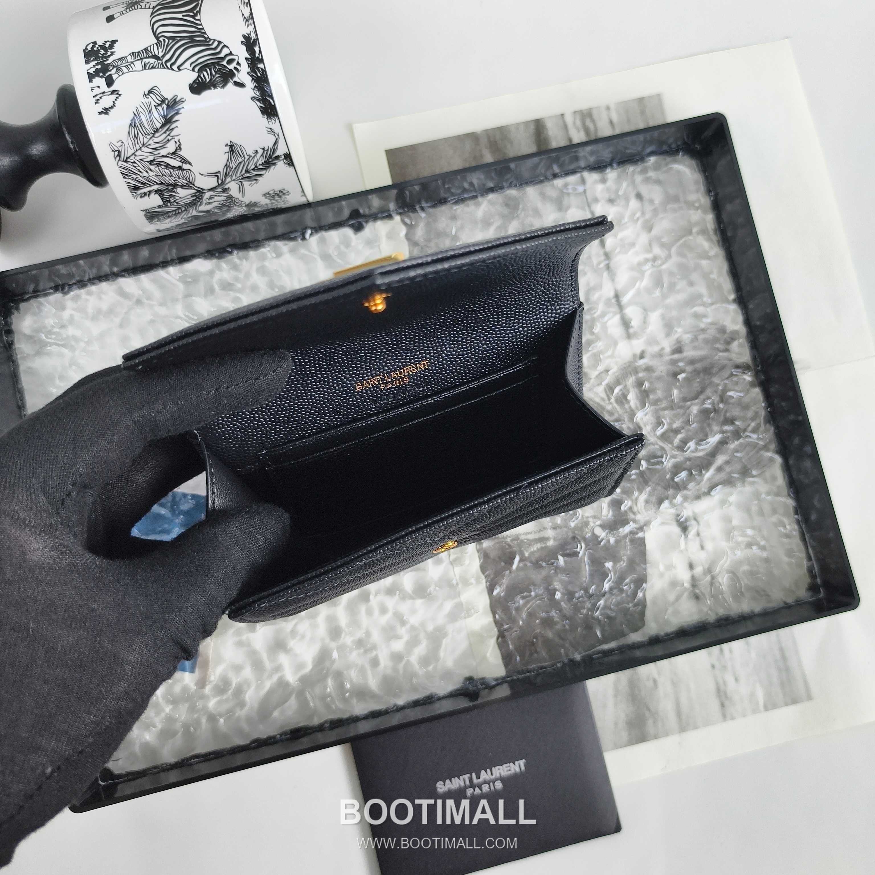 Saint Laurent Cassandre Grain de Poudre Leather Bifold Wallet 414404 생로랑 카산드르 그레인 드 푸드르 송아지가죽 반지갑 13cm 7