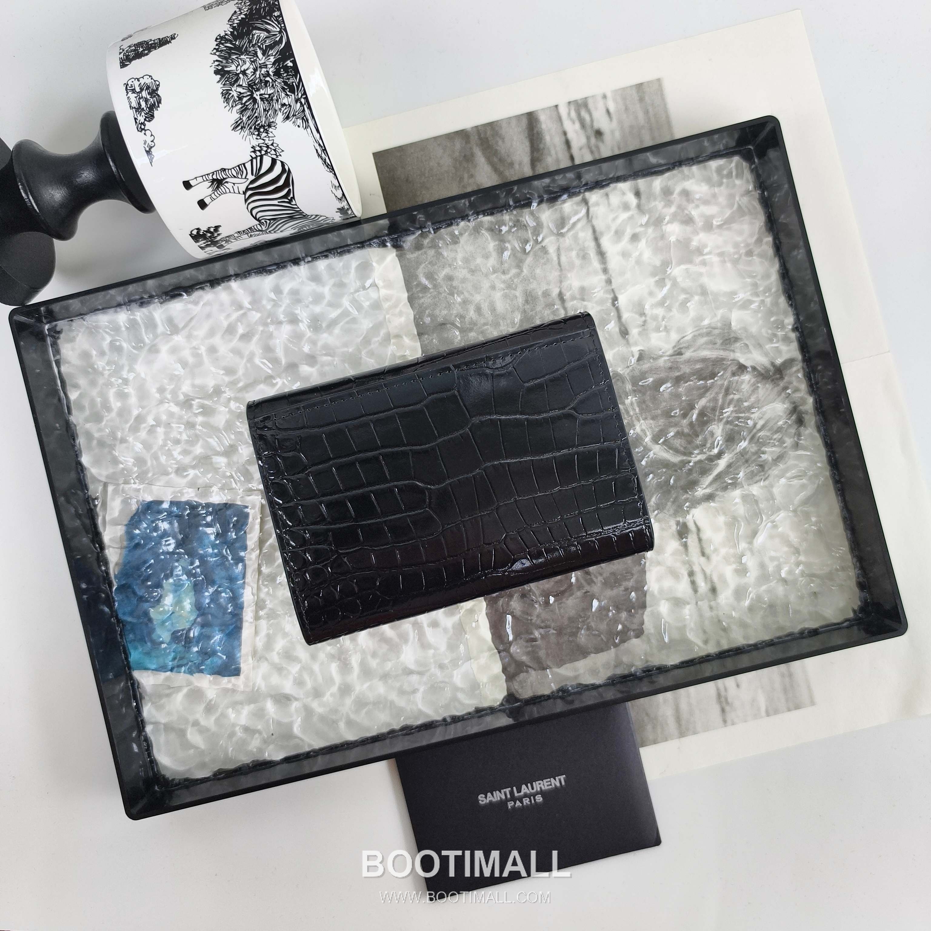 Saint Laurent Cassandre Grain de Poudre Leather Bifold Wallet 414404 생로랑 카산드르 그레인 드 푸드르 송아지가죽 반지갑 13cm 2