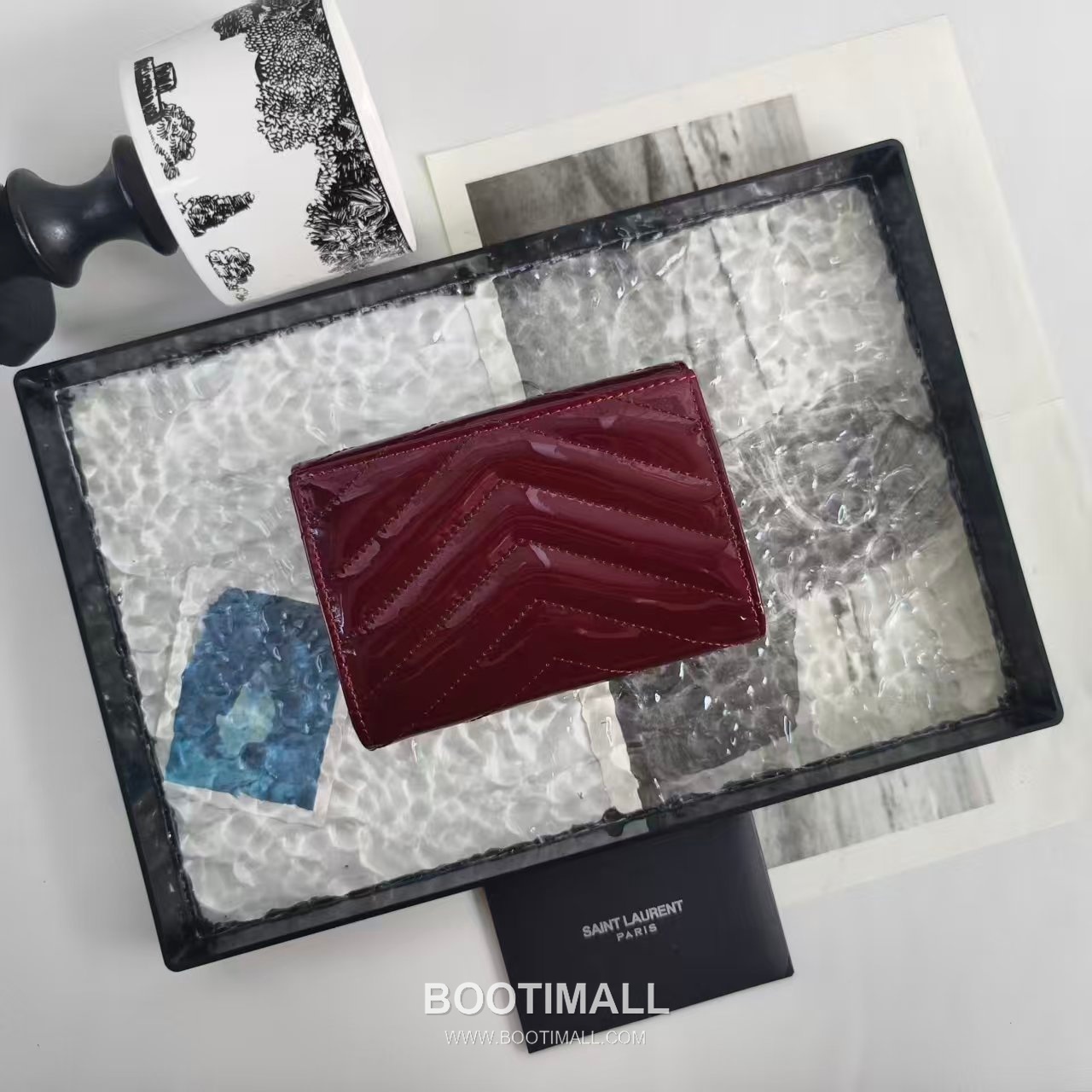 Saint Laurent Cassandre Grain de Poudre Leather Bifold Wallet 414404 생로랑 카산드르 그레인 드 푸드르 송아지가죽 반지갑 13cm 2