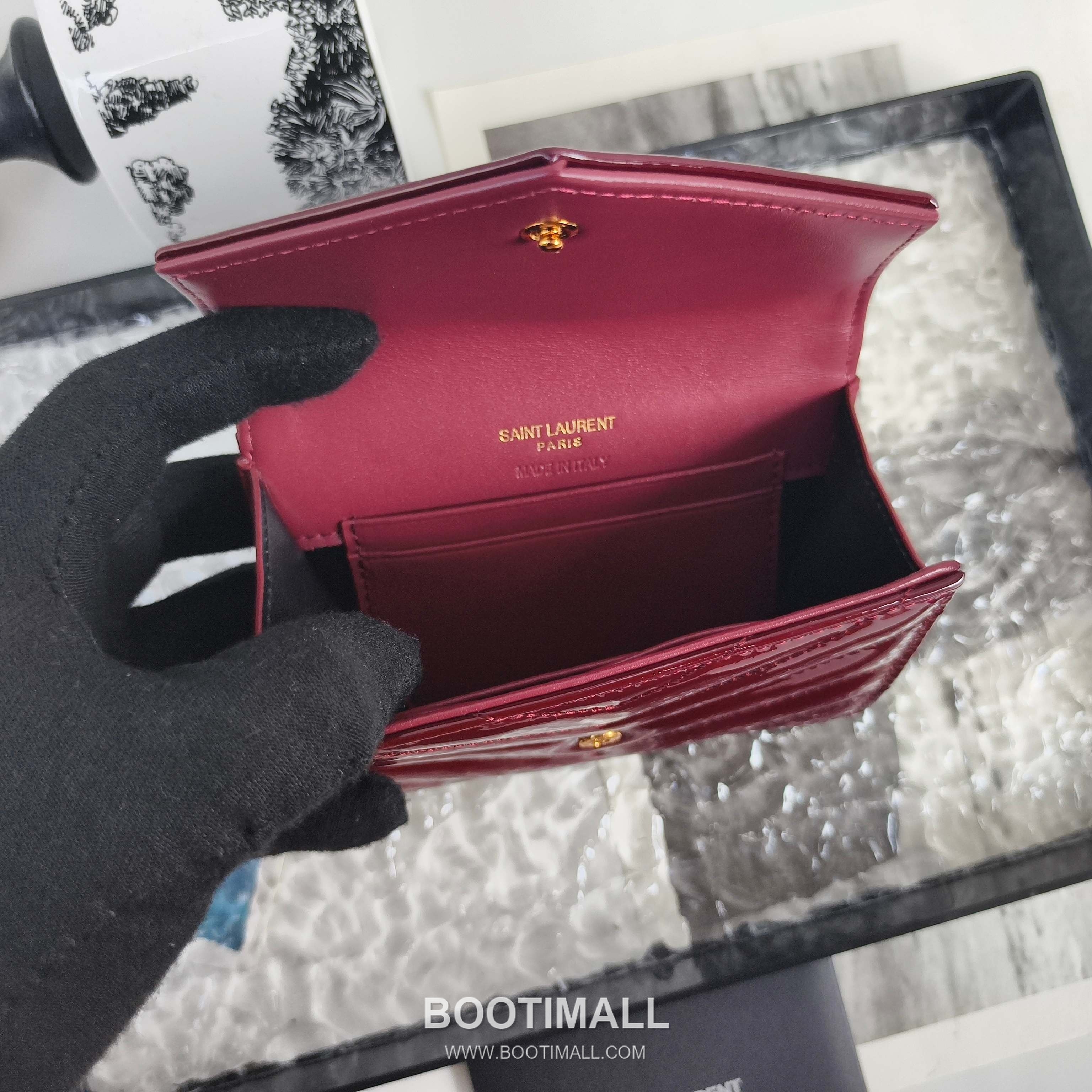 Saint Laurent Cassandre Grain de Poudre Leather Bifold Wallet 414404 생로랑 카산드르 그레인 드 푸드르 송아지가죽 반지갑 13cm 7