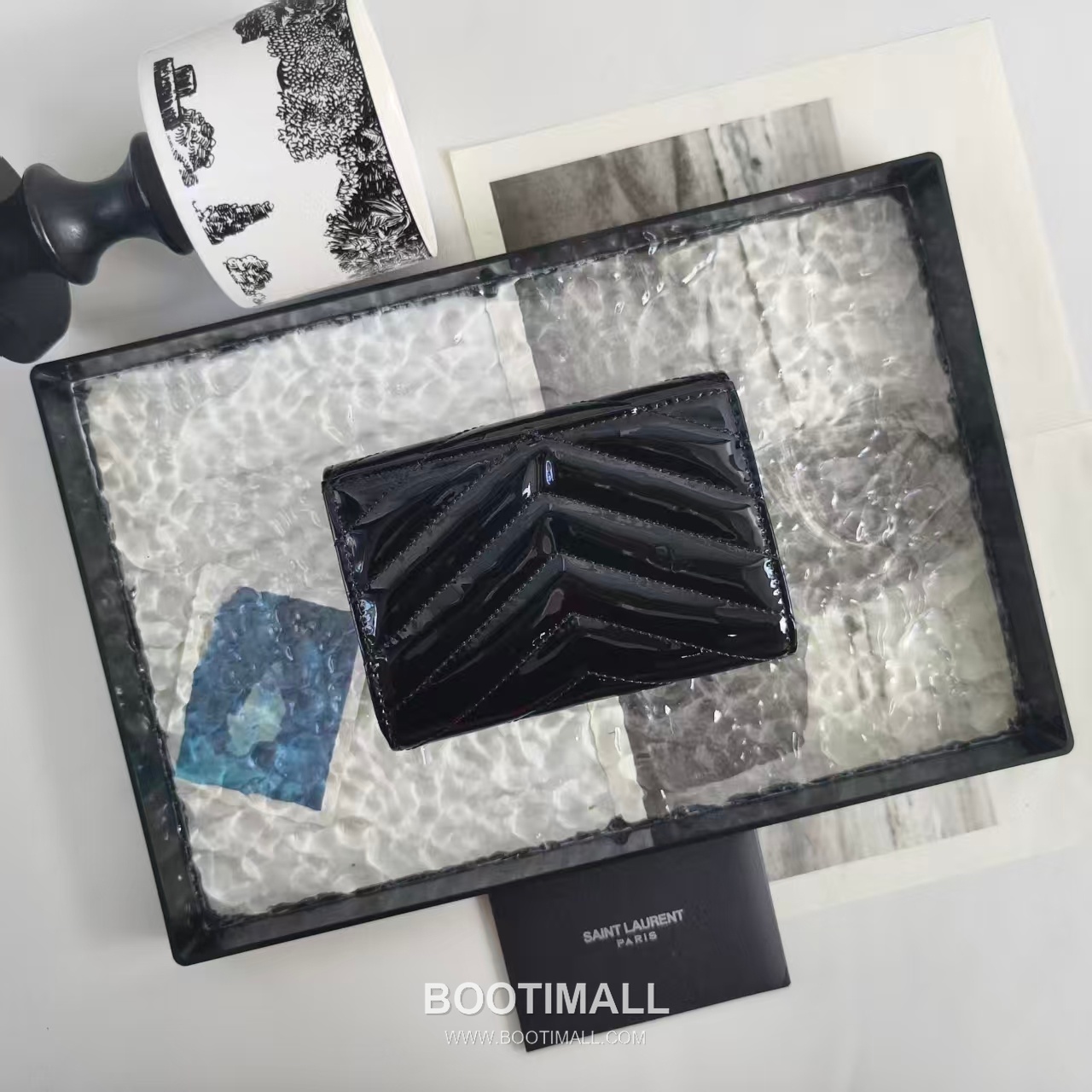 Saint Laurent Cassandre Grain de Poudre Leather Bifold Wallet 414404 생로랑 카산드르 그레인 드 푸드르 송아지가죽 반지갑 13cm 2