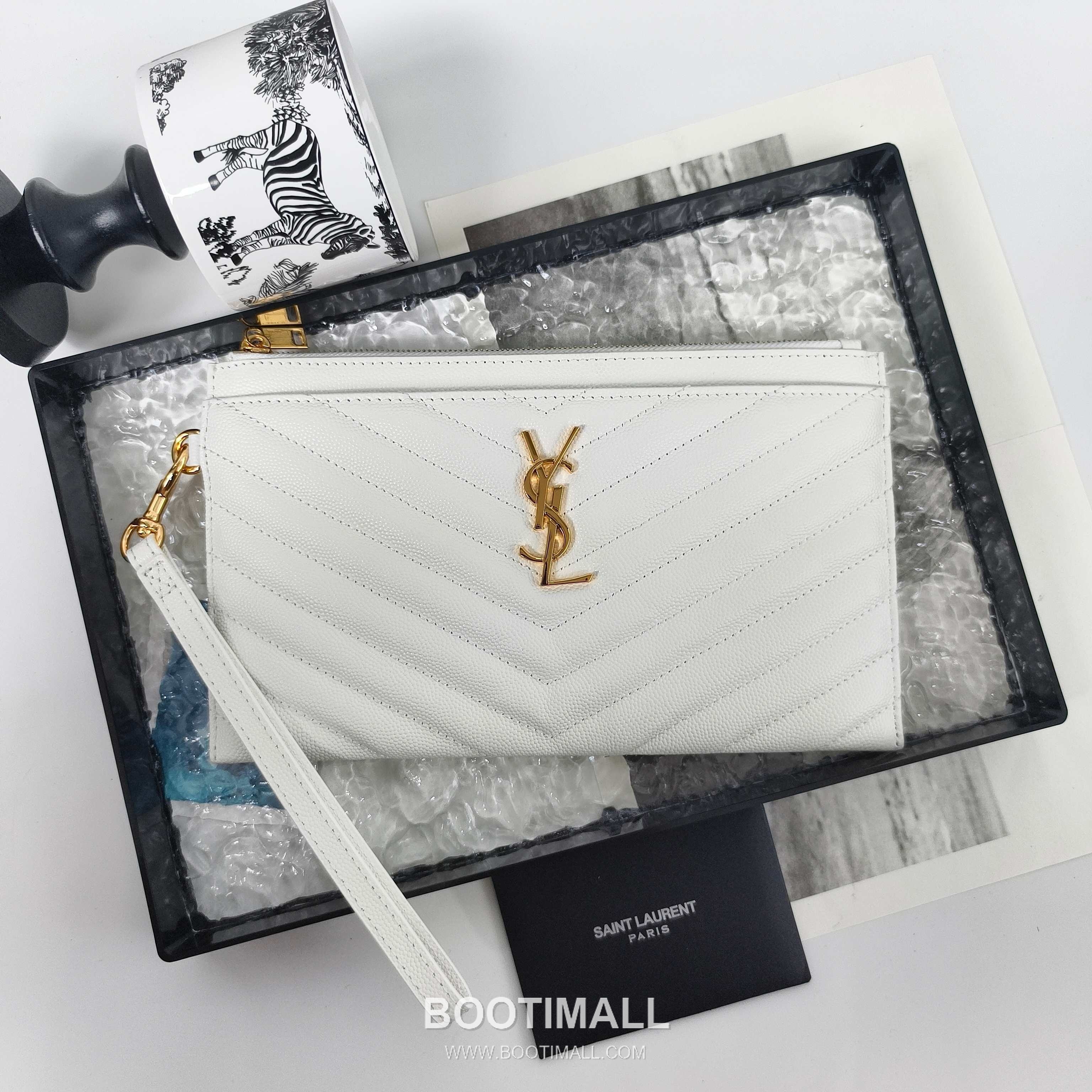 Saint Laurent Cassandre Grain de Poudre Leather Zip Pouch 423297 생로랑 카산드르 그레인 드 푸드르 송아지가죽 지퍼 클러치 23cm 3