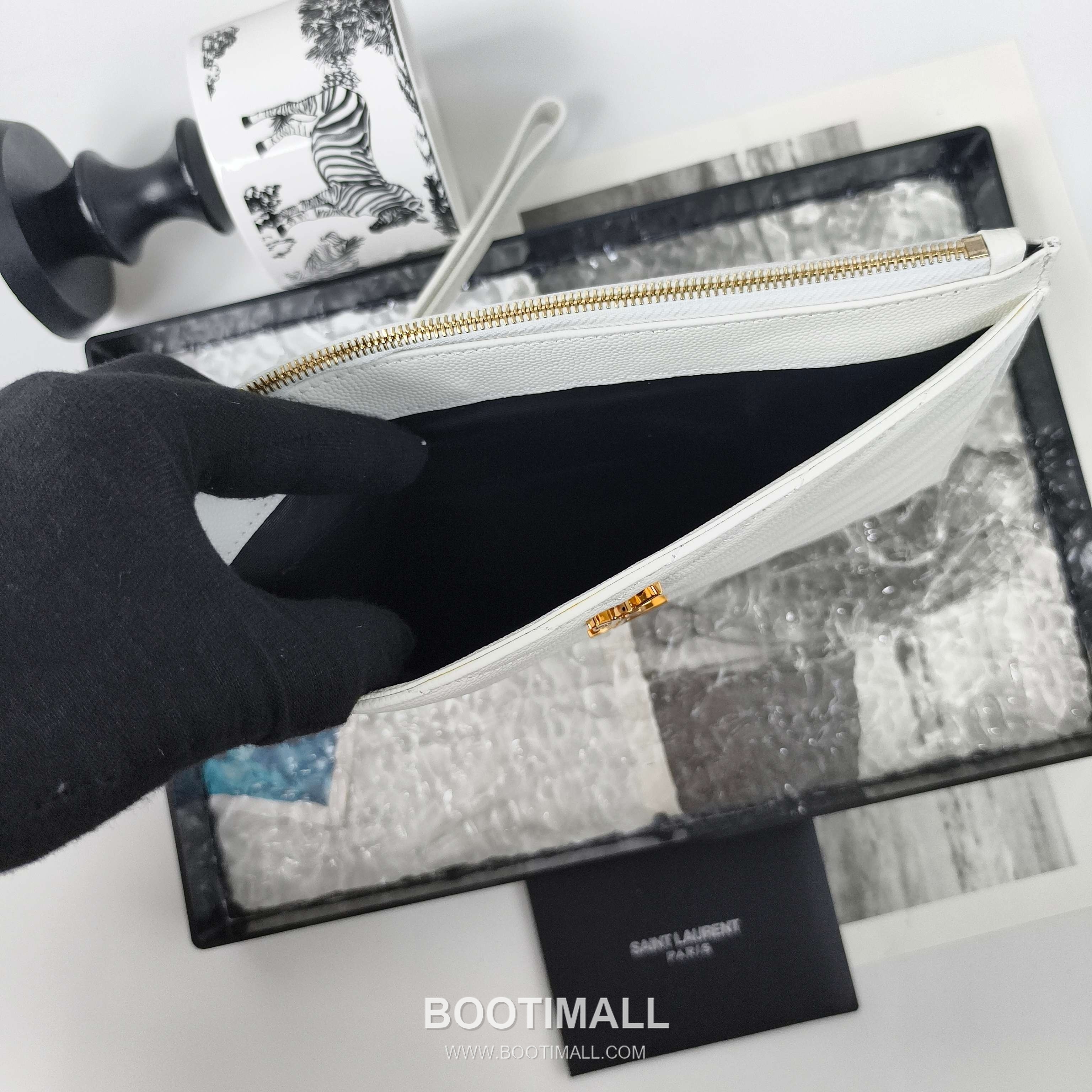 Saint Laurent Cassandre Grain de Poudre Leather Zip Pouch 423297 생로랑 카산드르 그레인 드 푸드르 송아지가죽 지퍼 클러치 23cm 7