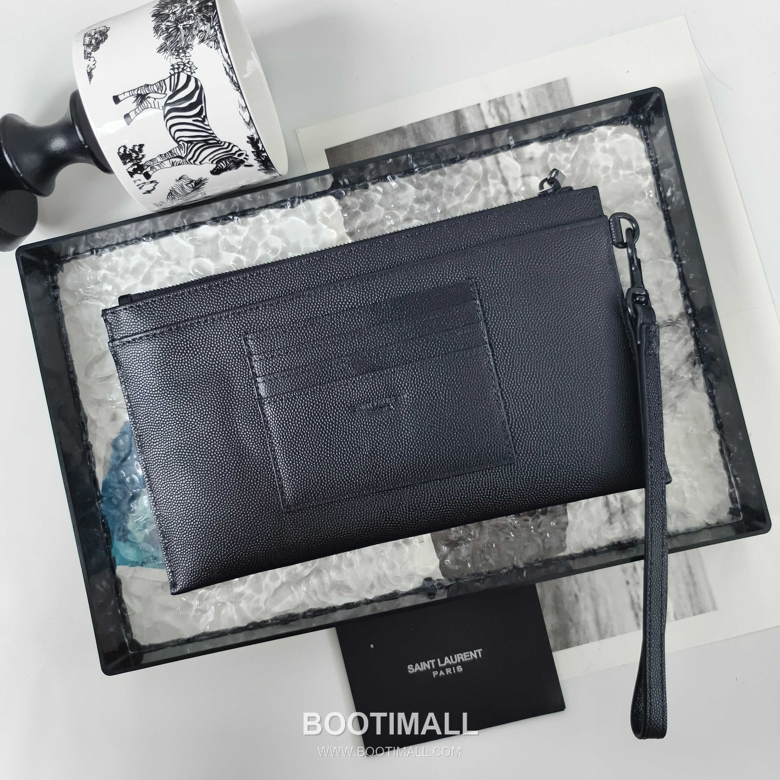 Saint Laurent Cassandre Grain de Poudre Leather Zip Pouch 423297 생로랑 카산드르 그레인 드 푸드르 송아지가죽 지퍼 클러치 23cm 2