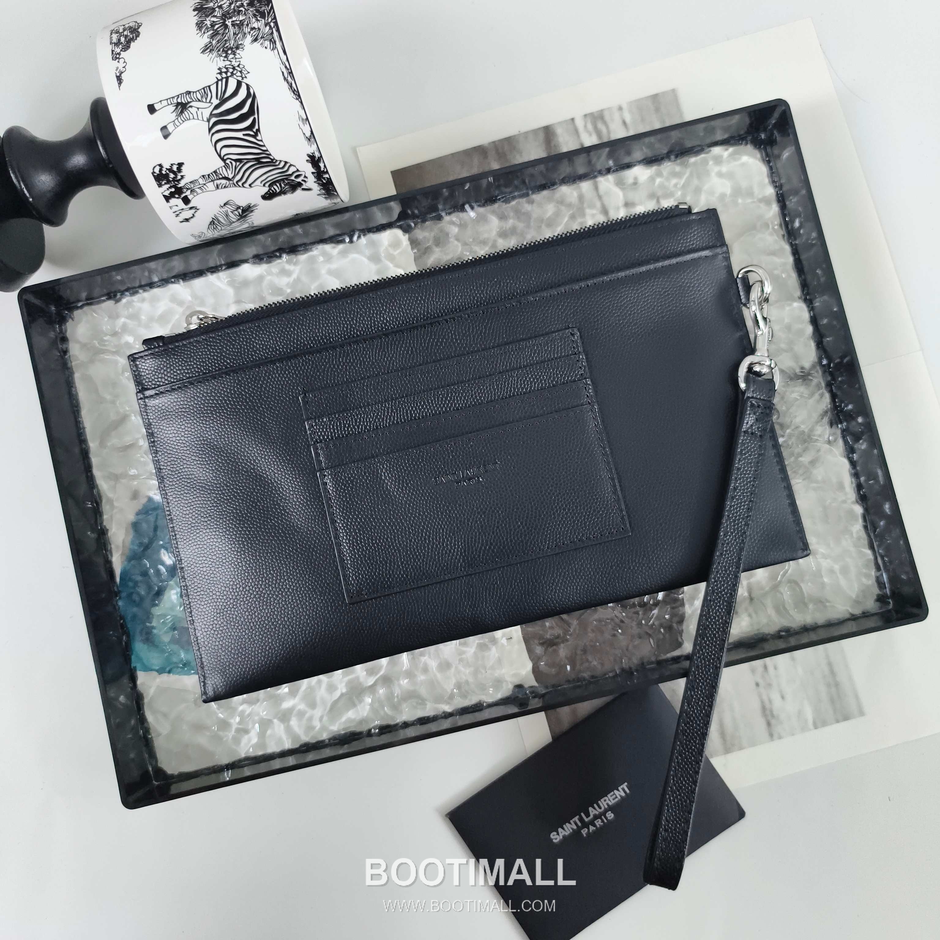 Saint Laurent Cassandre Grain de Poudre Leather Zip Pouch 423297 생로랑 카산드르 그레인 드 푸드르 송아지가죽 지퍼 클러치 23cm 2