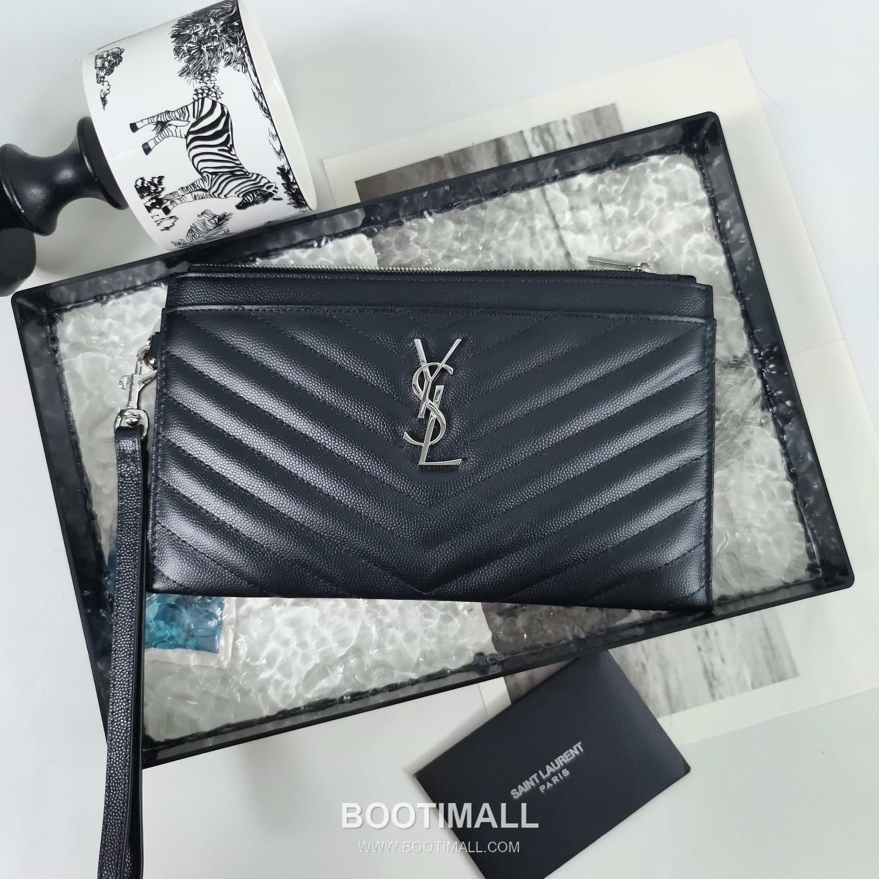 Saint Laurent Cassandre Grain de Poudre Leather Zip Pouch 423297 생로랑 카산드르 그레인 드 푸드르 송아지가죽 지퍼 클러치 23cm 3