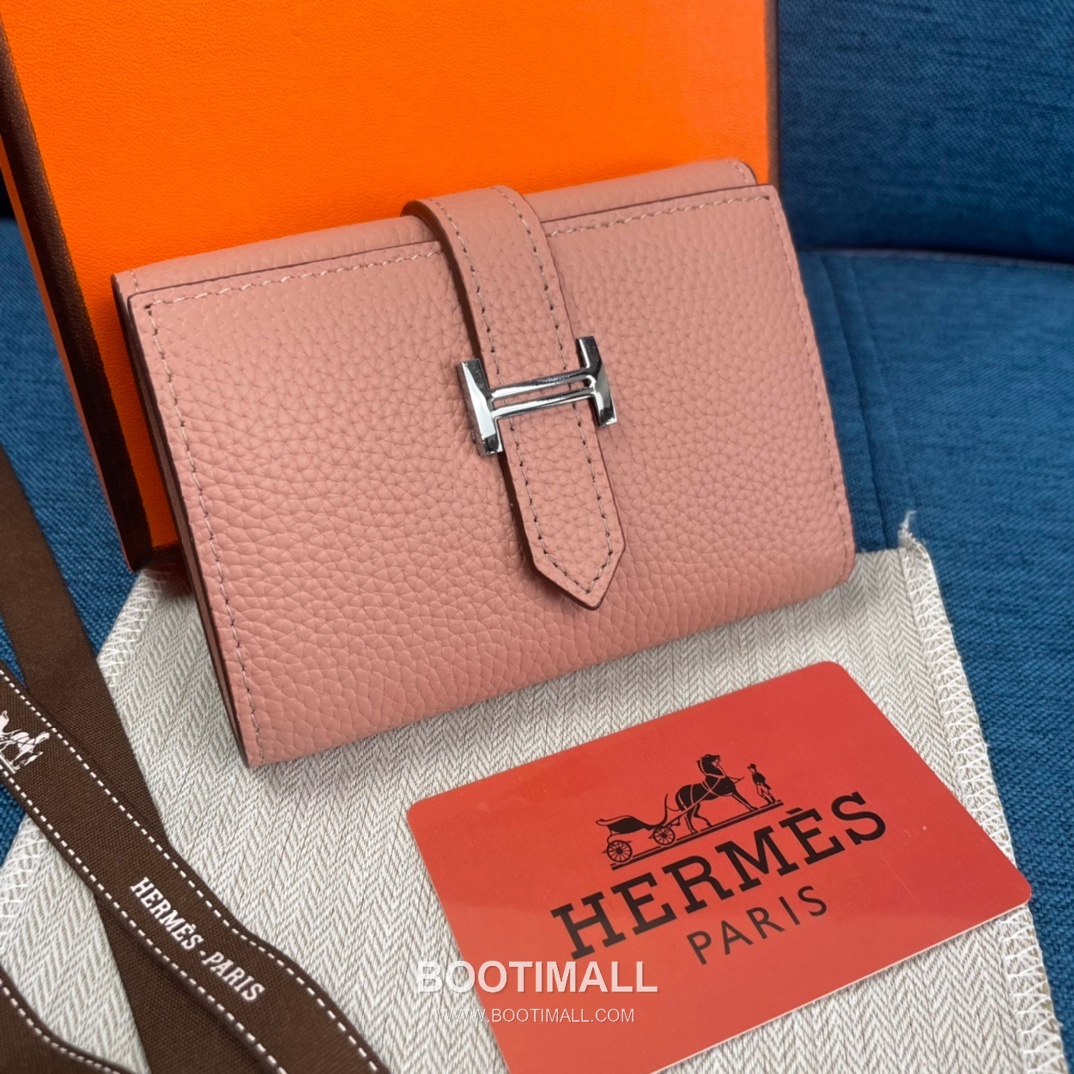 Hermès Togo Leather Compact Trifold Wallet 5176 에르메스 토고 가죽 컴팩트 트리폴드 지갑 12cm 1