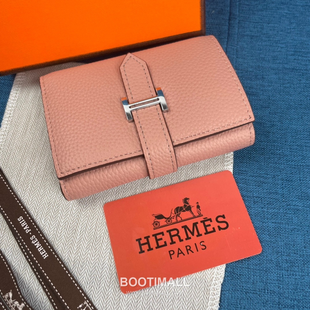 Hermès Togo Leather Compact Trifold Wallet 5176 에르메스 토고 가죽 컴팩트 트리폴드 지갑 12cm 3
