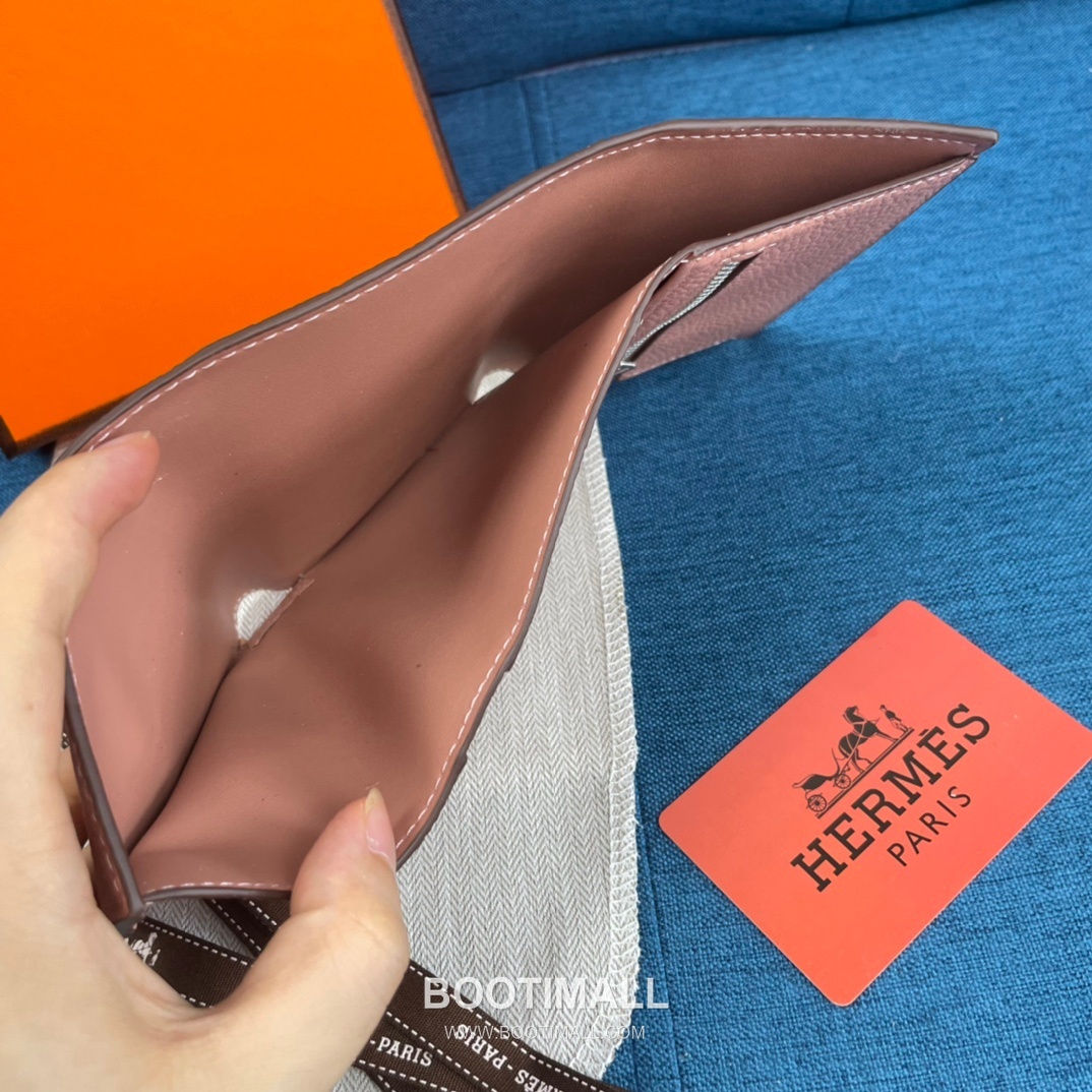 Hermès Togo Leather Compact Trifold Wallet 5176 에르메스 토고 가죽 컴팩트 트리폴드 지갑 12cm 7