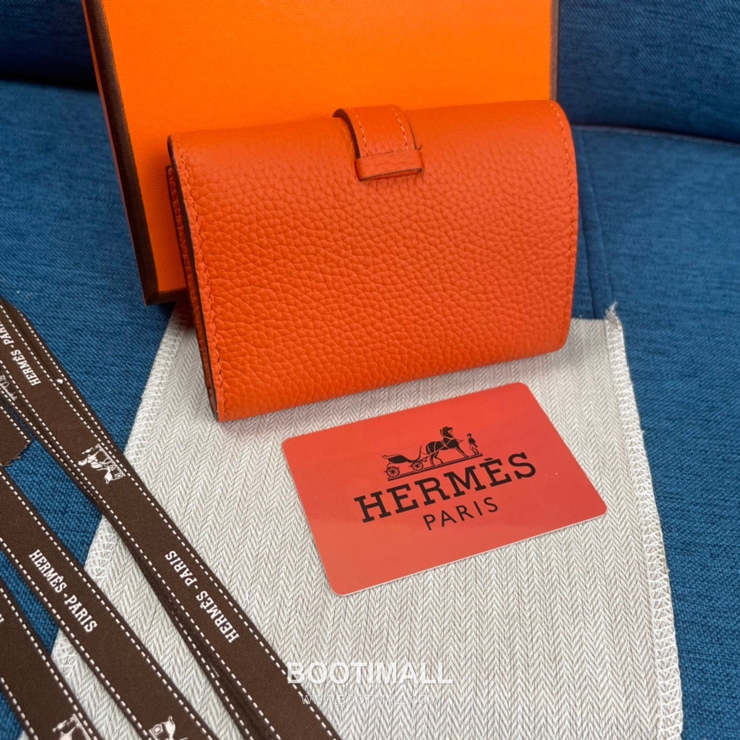 Hermès Togo Leather Compact Trifold Wallet 5176 에르메스 토고 가죽 컴팩트 트리폴드 지갑 12cm 2
