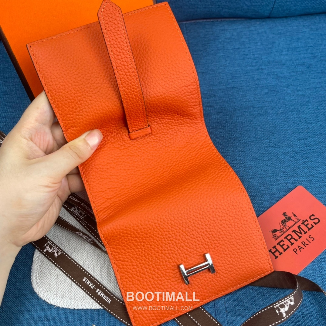 Hermès Togo Leather Compact Trifold Wallet 5176 에르메스 토고 가죽 컴팩트 트리폴드 지갑 12cm 8