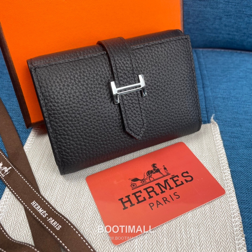 Hermès Togo Leather Compact Trifold Wallet 5176 에르메스 토고 가죽 컴팩트 트리폴드 지갑 12cm 1