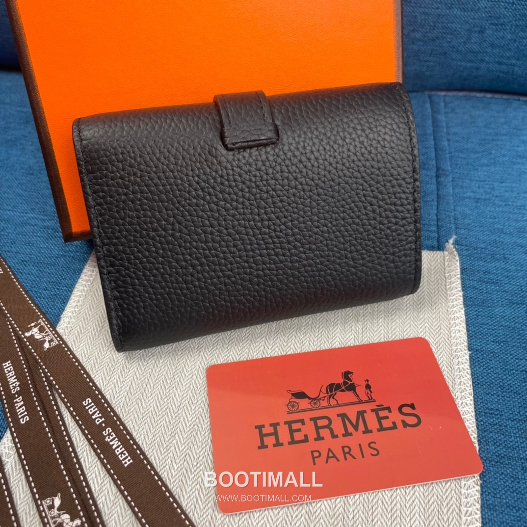 Hermès Togo Leather Compact Trifold Wallet 5176 에르메스 토고 가죽 컴팩트 트리폴드 지갑 12cm 2