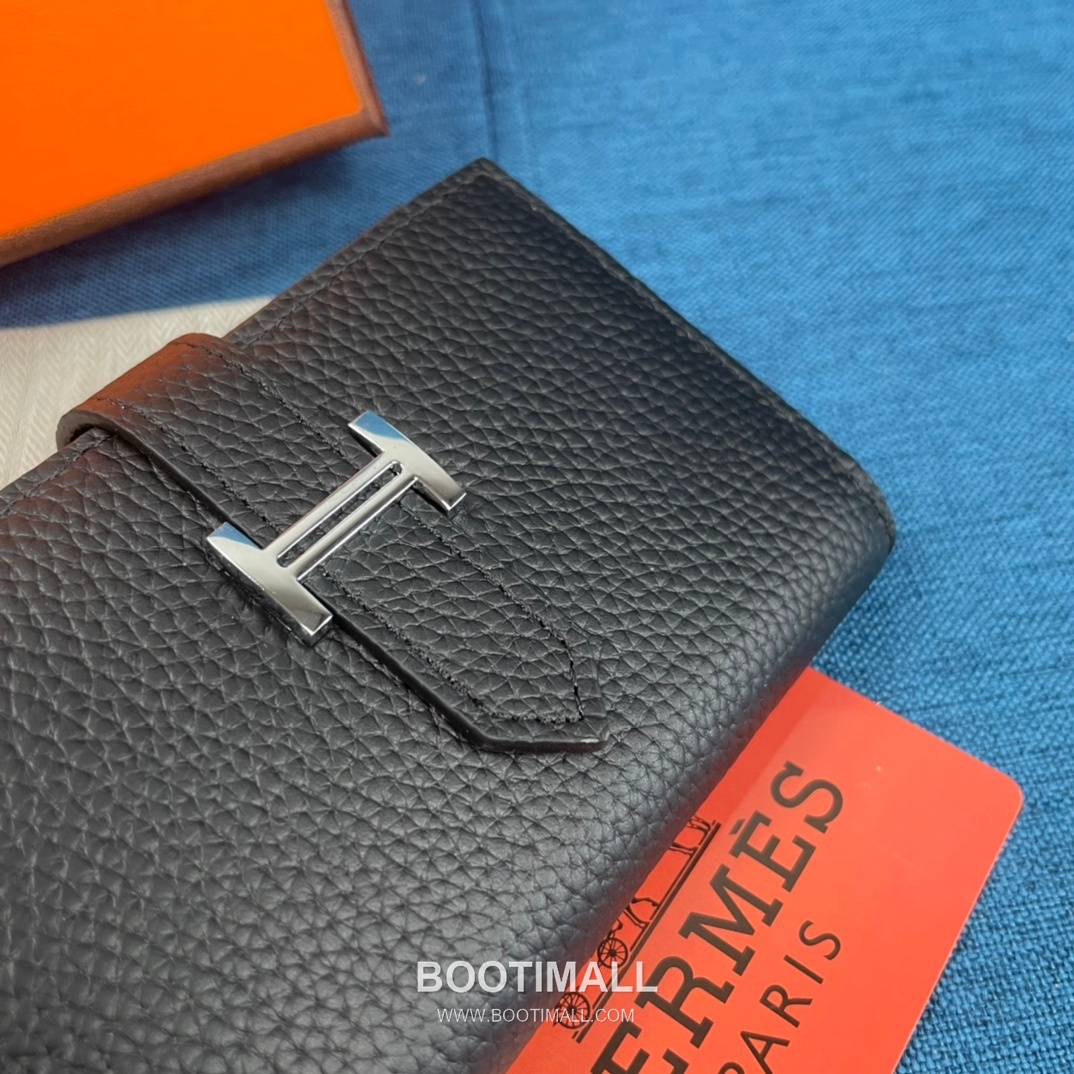 Hermès Togo Leather Compact Trifold Wallet 5176 에르메스 토고 가죽 컴팩트 트리폴드 지갑 12cm 4