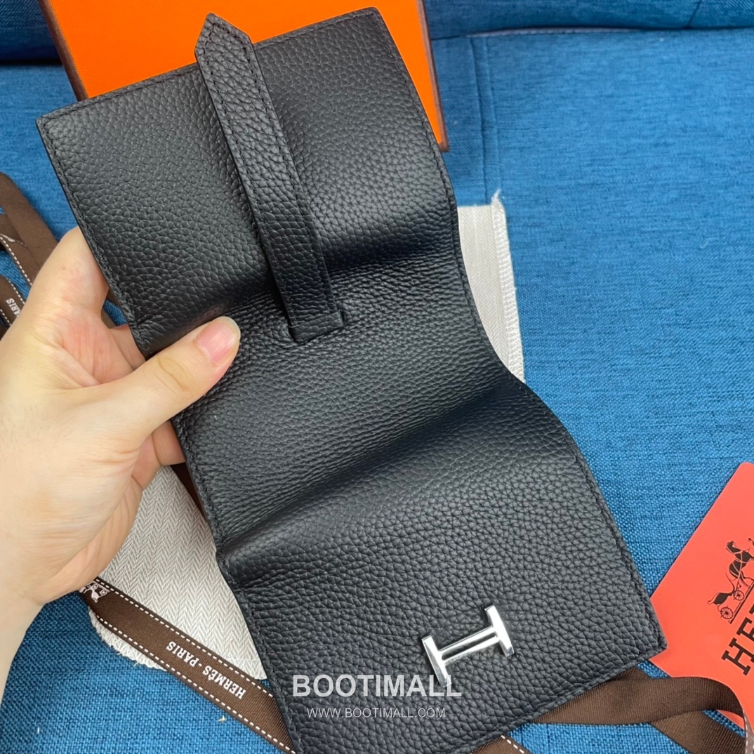 Hermès Togo Leather Compact Trifold Wallet 5176 에르메스 토고 가죽 컴팩트 트리폴드 지갑 12cm 9