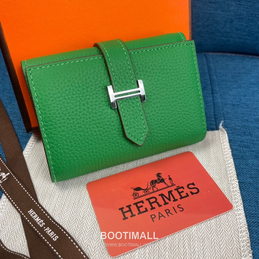 Hermès Togo Leather Compact Trifold Wallet 5176 에르메스 토고 가죽 컴팩트 트리폴드 지갑 12cm 1