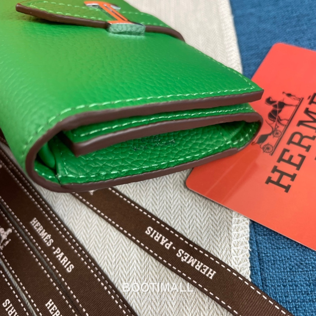Hermès Togo Leather Compact Trifold Wallet 5176 에르메스 토고 가죽 컴팩트 트리폴드 지갑 12cm 4
