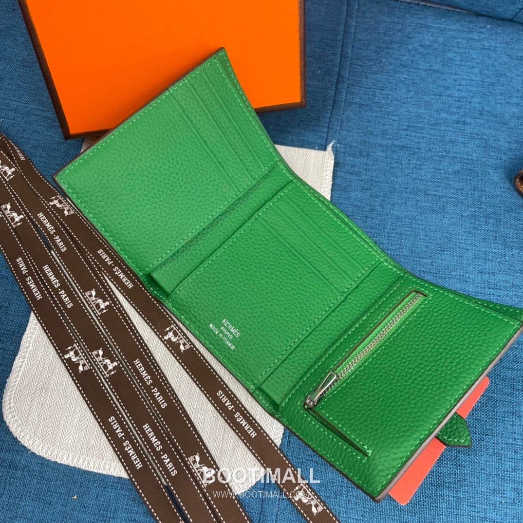 Hermès Togo Leather Compact Trifold Wallet 5176 에르메스 토고 가죽 컴팩트 트리폴드 지갑 12cm 5