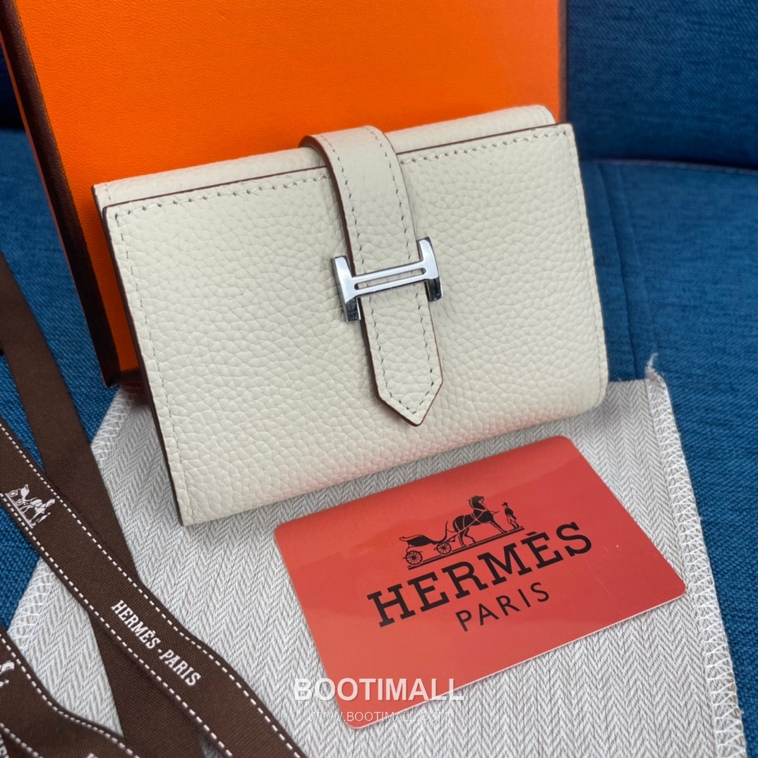 Hermès Togo Leather Compact Trifold Wallet 5176 에르메스 토고 가죽 컴팩트 트리폴드 지갑 12cm 1