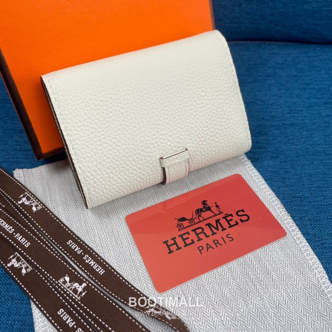 Hermès Togo Leather Compact Trifold Wallet 5176 에르메스 토고 가죽 컴팩트 트리폴드 지갑 12cm 2