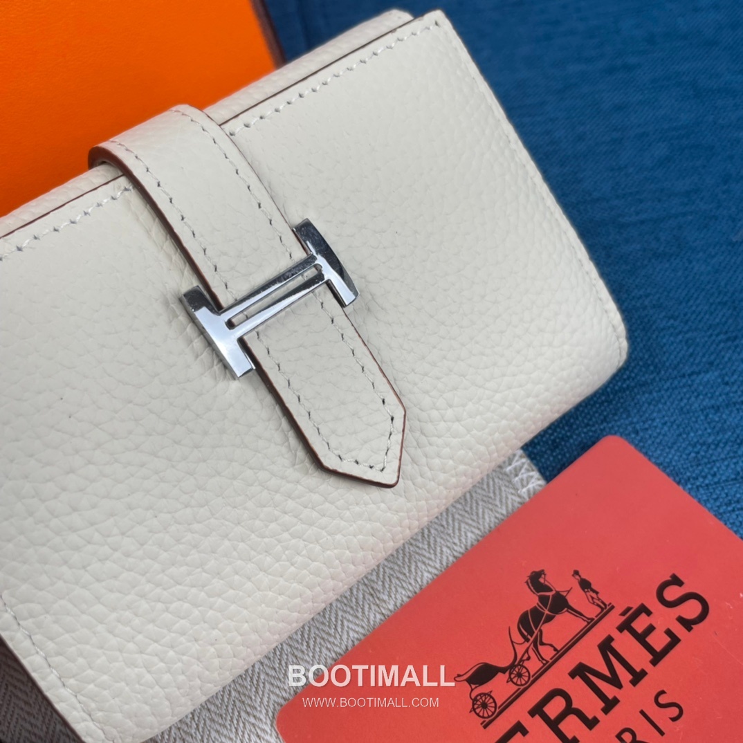 Hermès Togo Leather Compact Trifold Wallet 5176 에르메스 토고 가죽 컴팩트 트리폴드 지갑 12cm 4