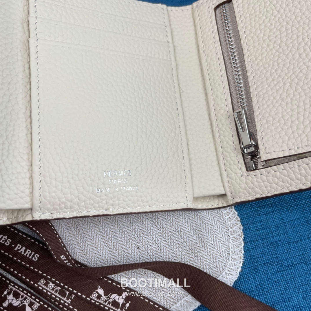 Hermès Togo Leather Compact Trifold Wallet 5176 에르메스 토고 가죽 컴팩트 트리폴드 지갑 12cm 6