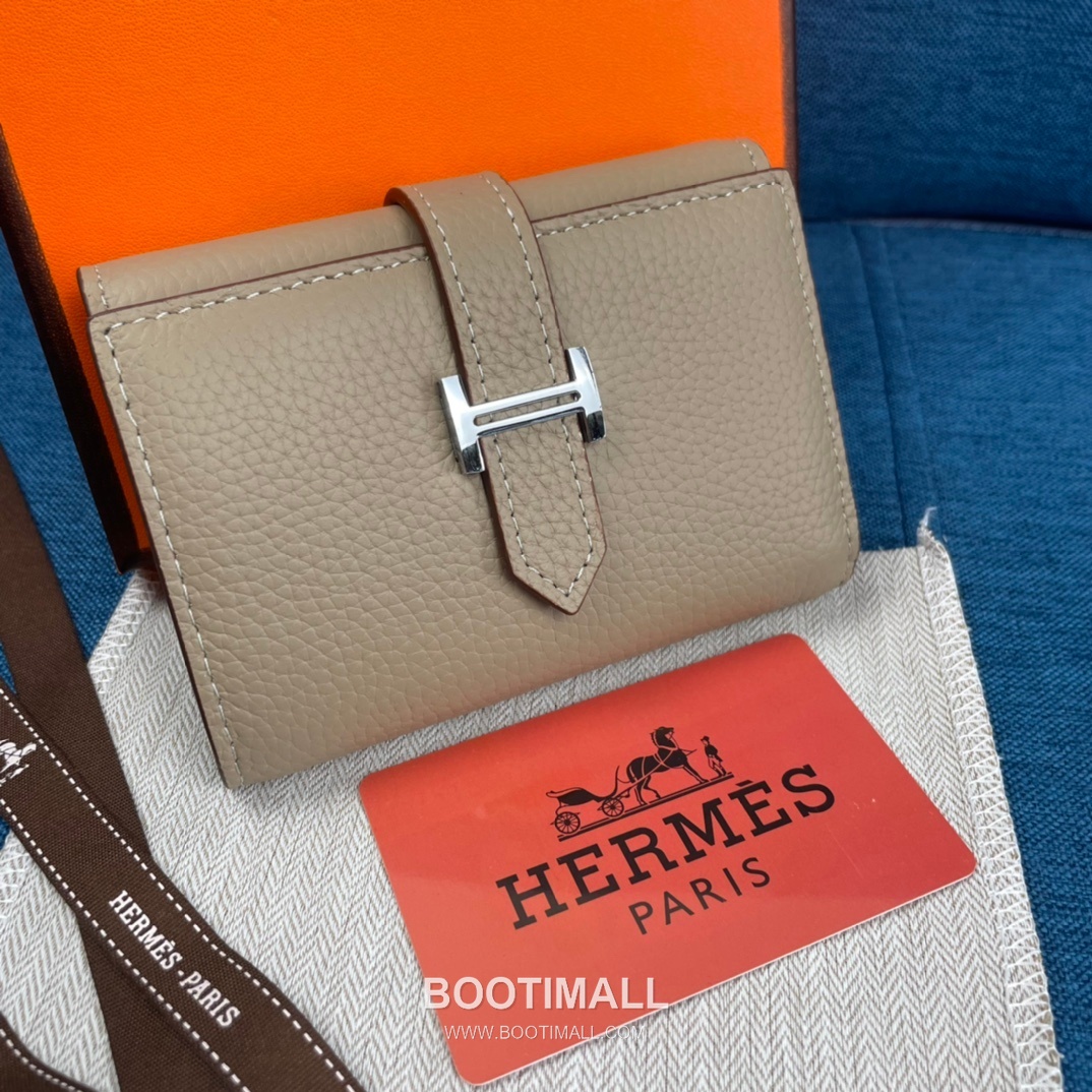 Hermès Togo Leather Compact Trifold Wallet 5176 에르메스 토고 가죽 컴팩트 트리폴드 지갑 12cm 1