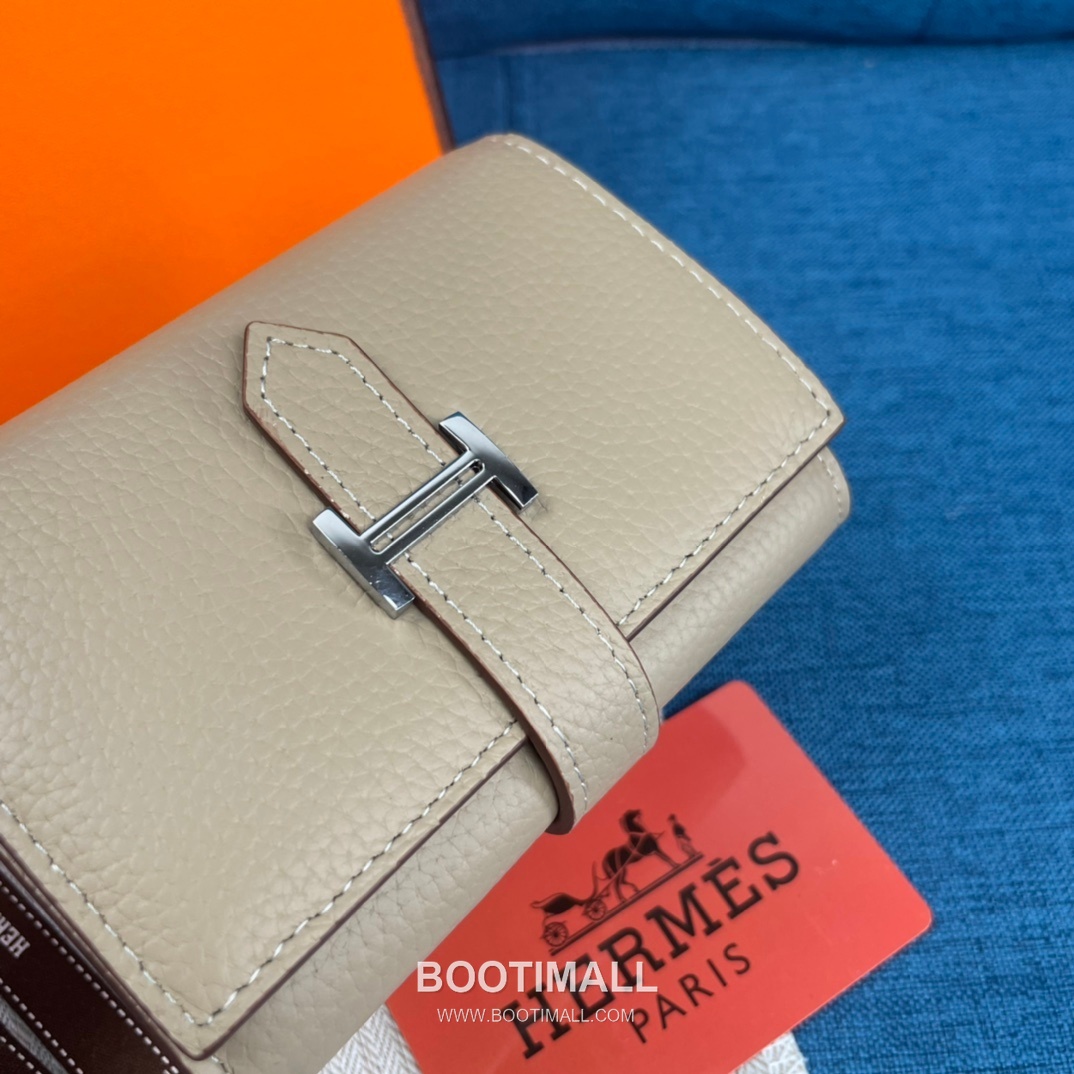 Hermès Togo Leather Compact Trifold Wallet 5176 에르메스 토고 가죽 컴팩트 트리폴드 지갑 12cm 4