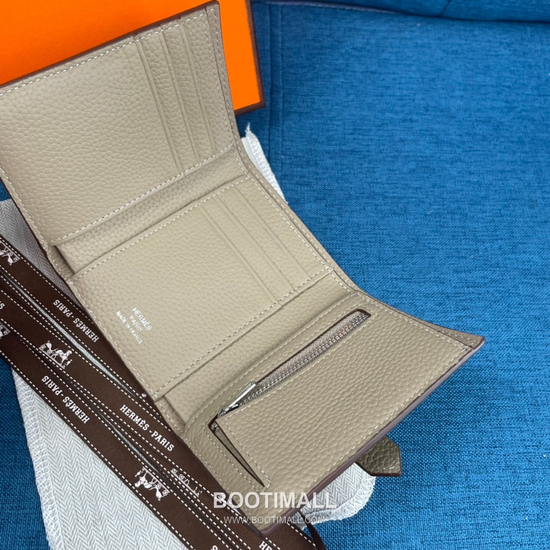Hermès Togo Leather Compact Trifold Wallet 5176 에르메스 토고 가죽 컴팩트 트리폴드 지갑 12cm 5