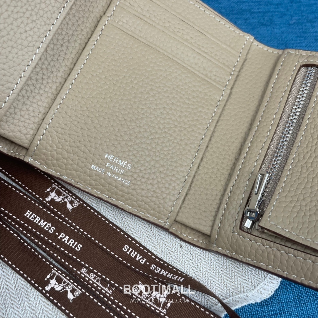 Hermès Togo Leather Compact Trifold Wallet 5176 에르메스 토고 가죽 컴팩트 트리폴드 지갑 12cm 6