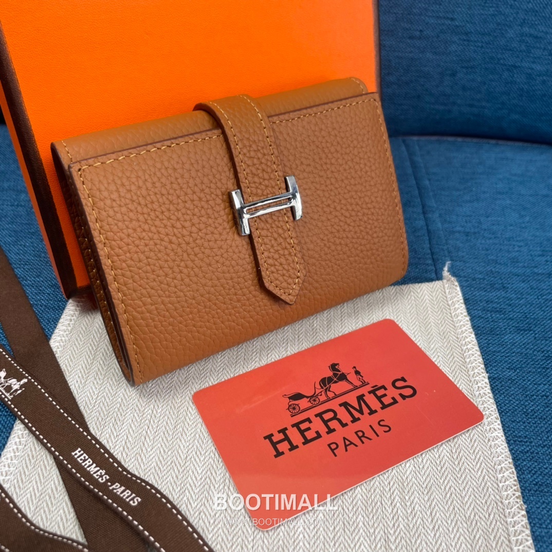 Hermès Togo Leather Compact Trifold Wallet 5176 에르메스 토고 가죽 컴팩트 트리폴드 지갑 12cm 1