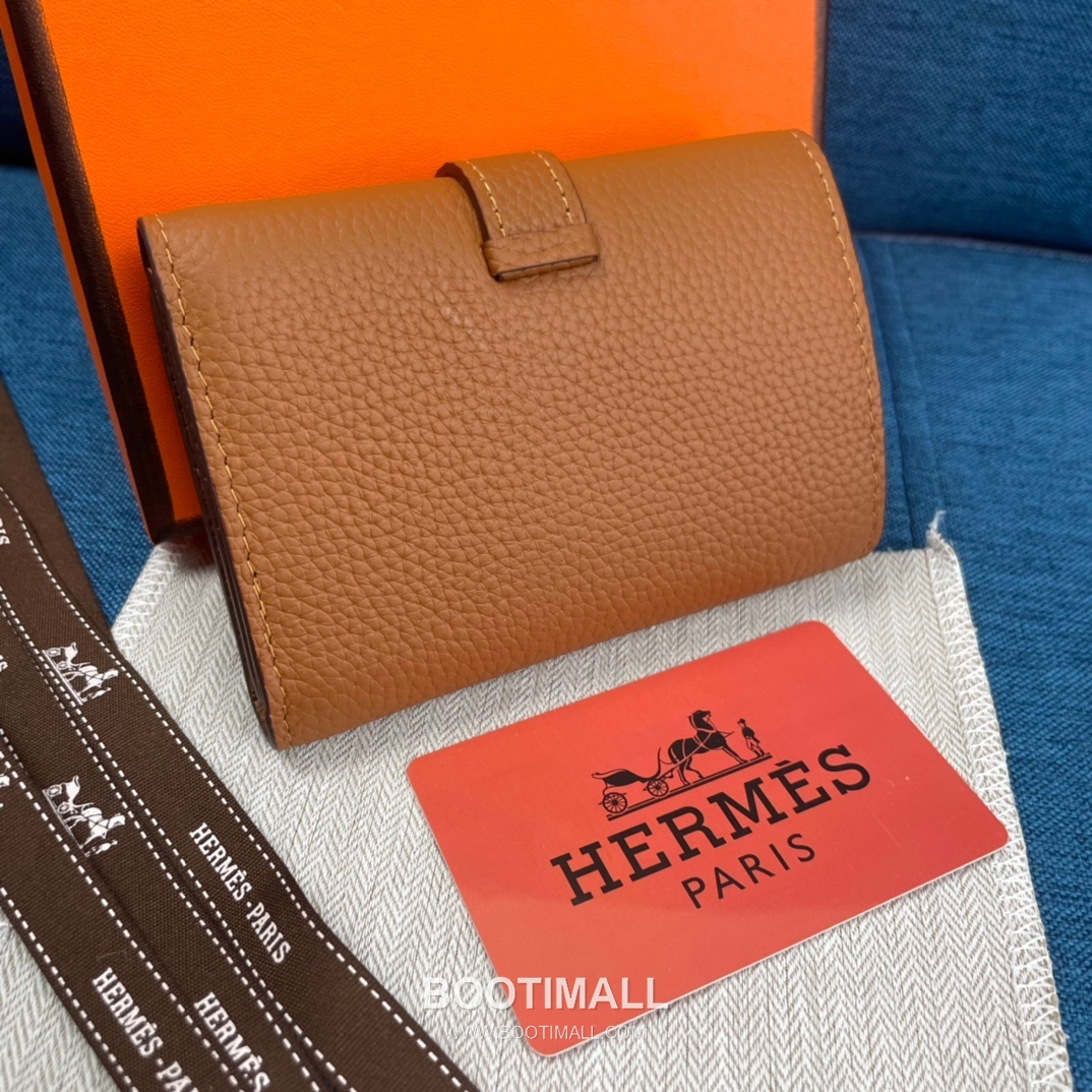 Hermès Togo Leather Compact Trifold Wallet 5176 에르메스 토고 가죽 컴팩트 트리폴드 지갑 12cm 2