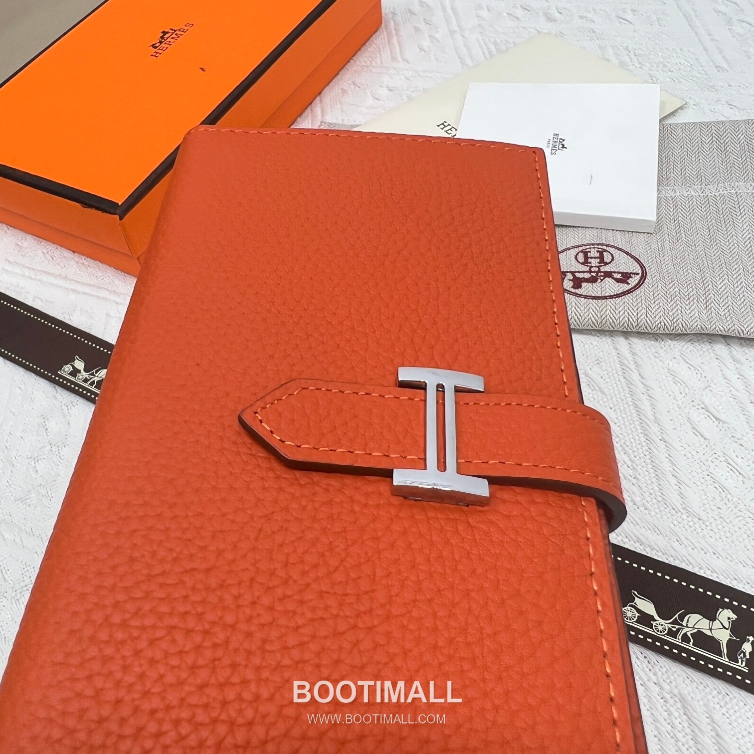 Hermès Togo Leather Vertical Zip Wallet 5123 에르메스 토고 가죽 버티컬 지퍼 장지갑 17.5cm 6