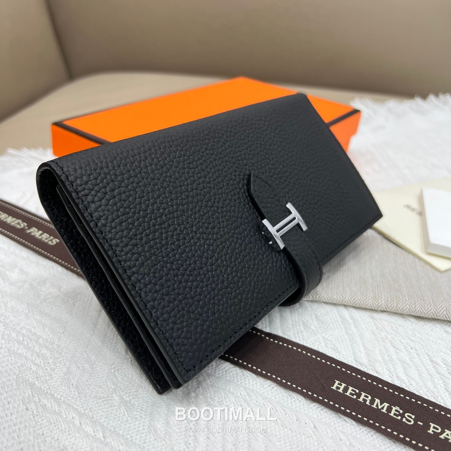 Hermès Togo Leather Vertical Zip Wallet 5123 에르메스 토고 가죽 버티컬 지퍼 장지갑 17.5cm 3