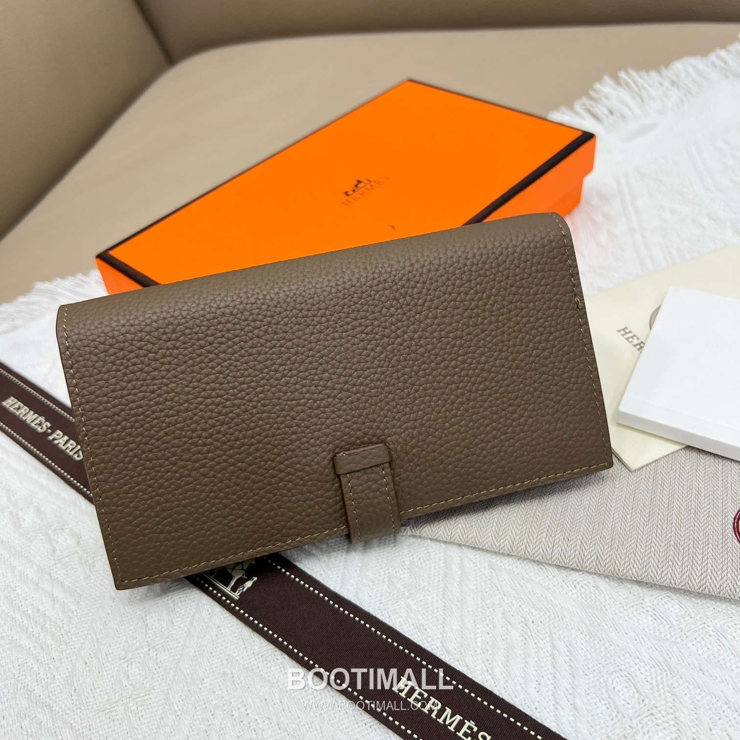 Hermès Togo Leather Vertical Zip Wallet 5123 에르메스 토고 가죽 버티컬 지퍼 장지갑 17.5cm 2