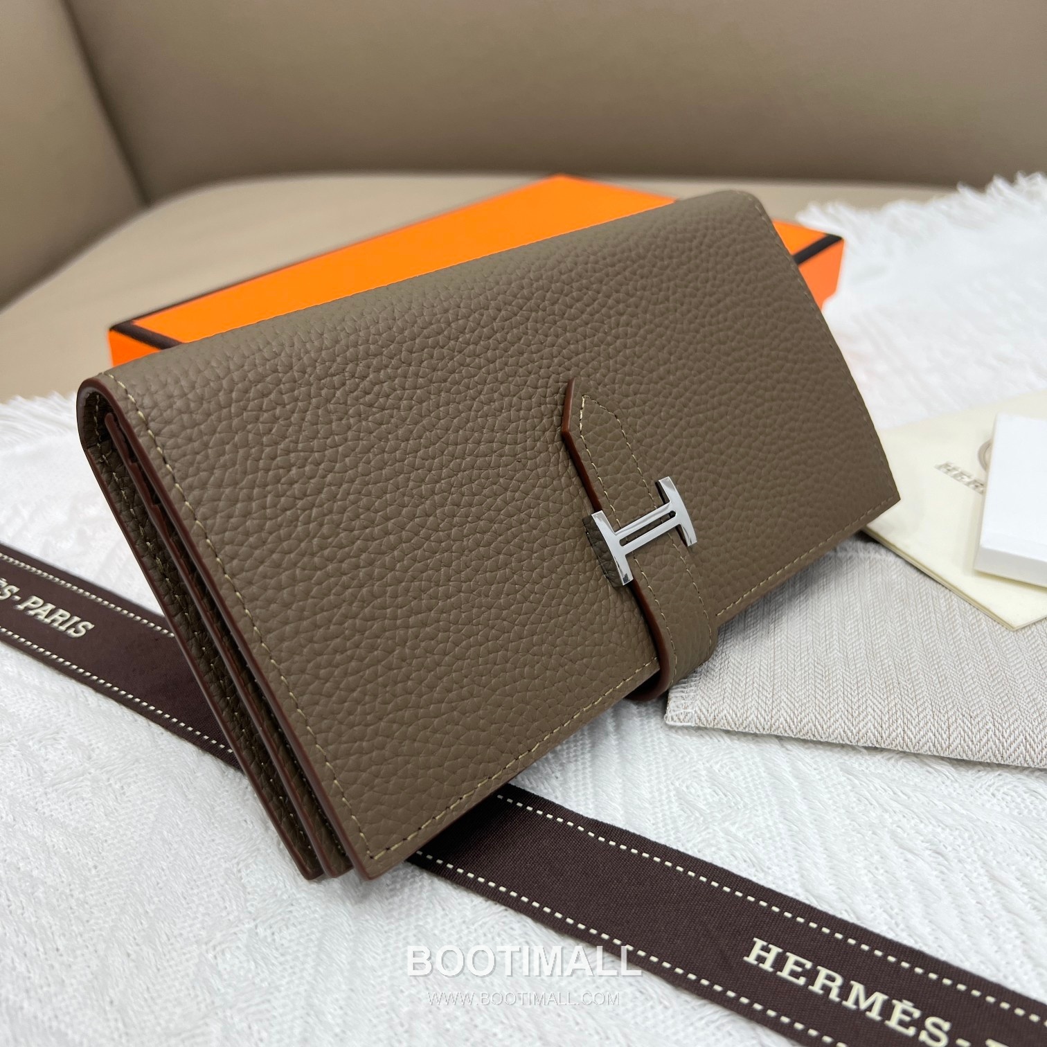 Hermès Togo Leather Vertical Zip Wallet 5123 에르메스 토고 가죽 버티컬 지퍼 장지갑 17.5cm 3