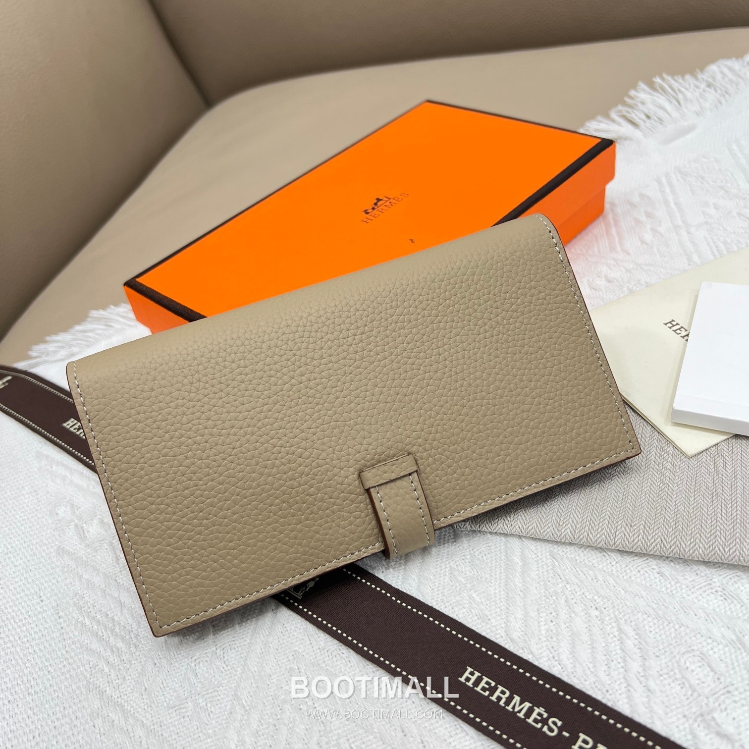 Hermès Togo Leather Vertical Zip Wallet 5123 에르메스 토고 가죽 버티컬 지퍼 장지갑 17.5cm 2